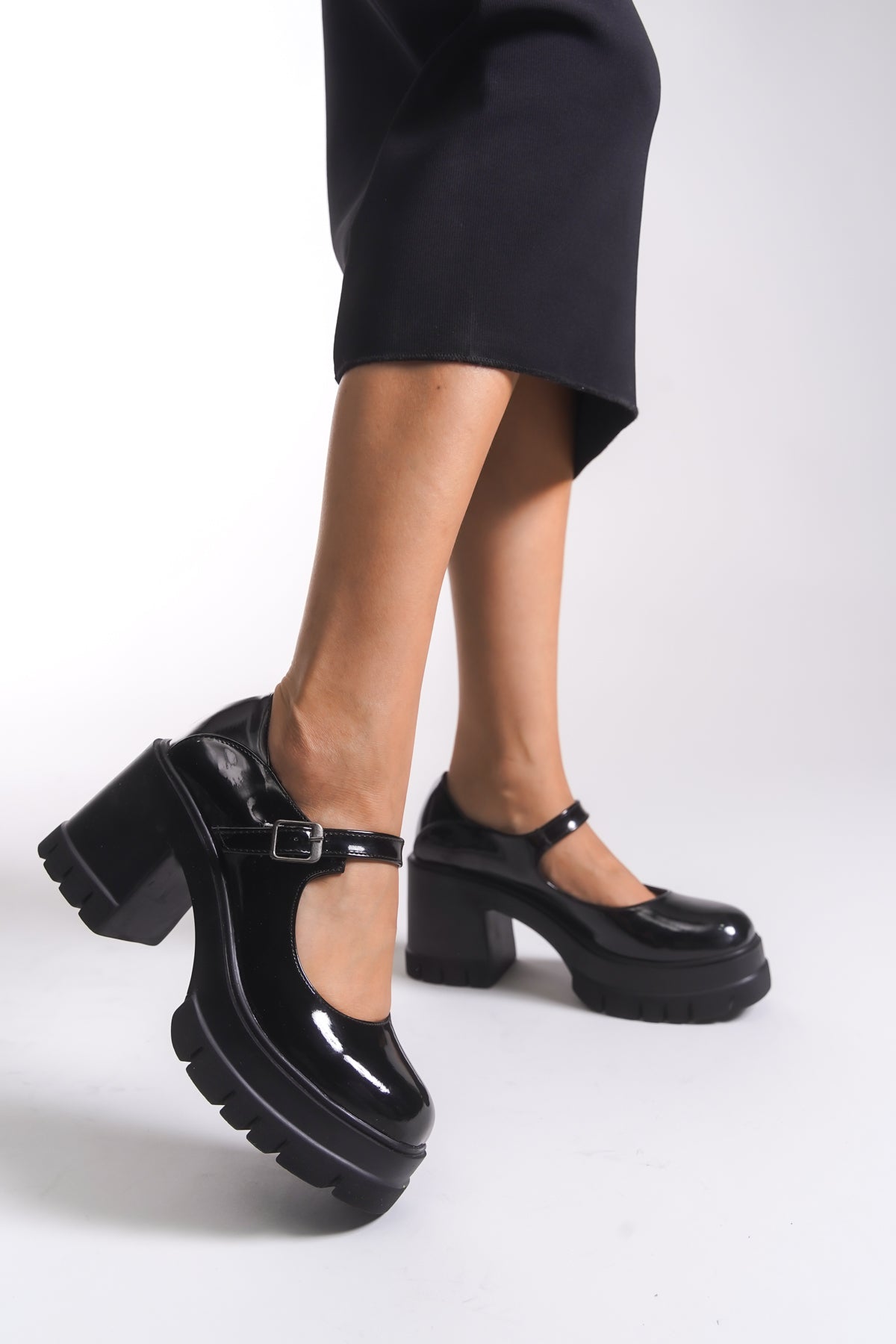 Riccon Kadın Loafer 0012601 Siyah Rugan
