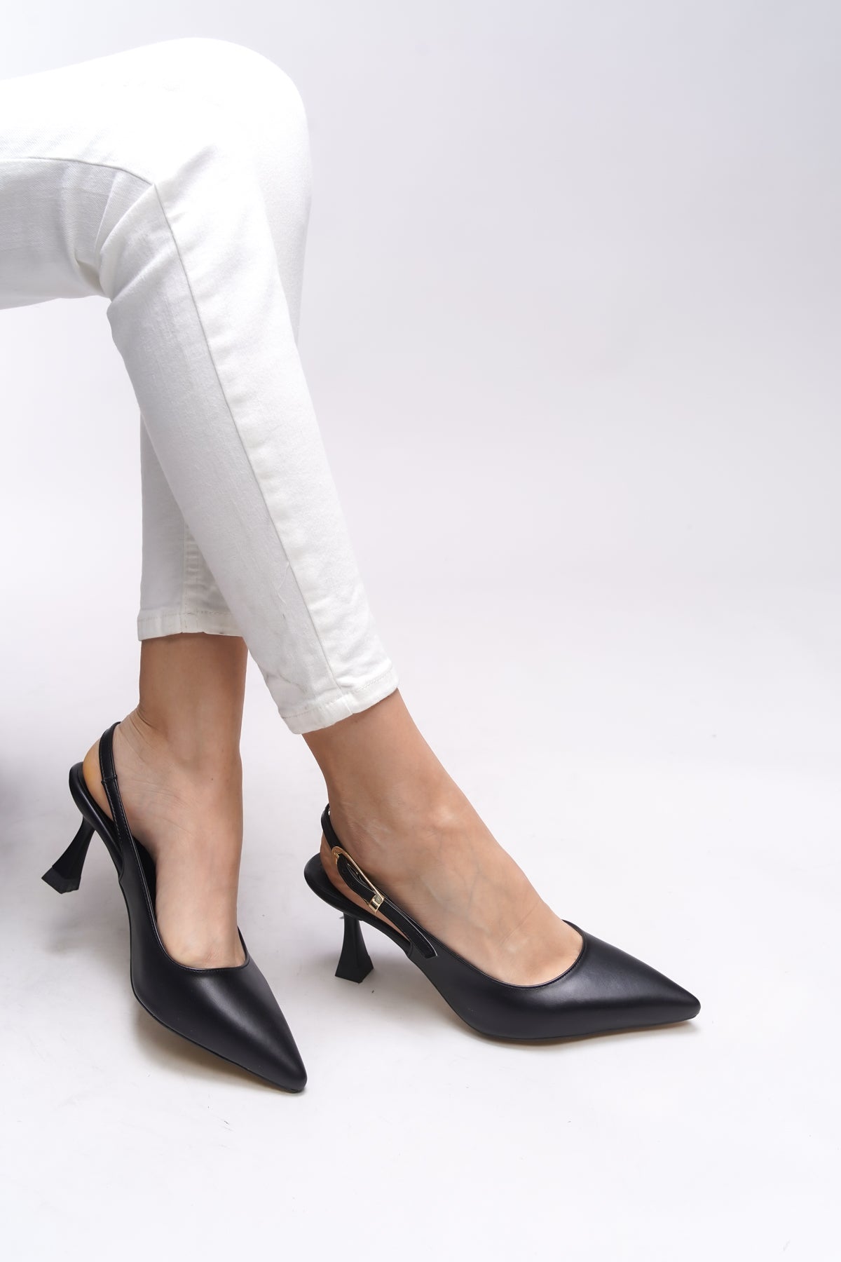 Riccon Ysalaela Kadın Arkası Açık Sivri Burun Stiletto 0012700