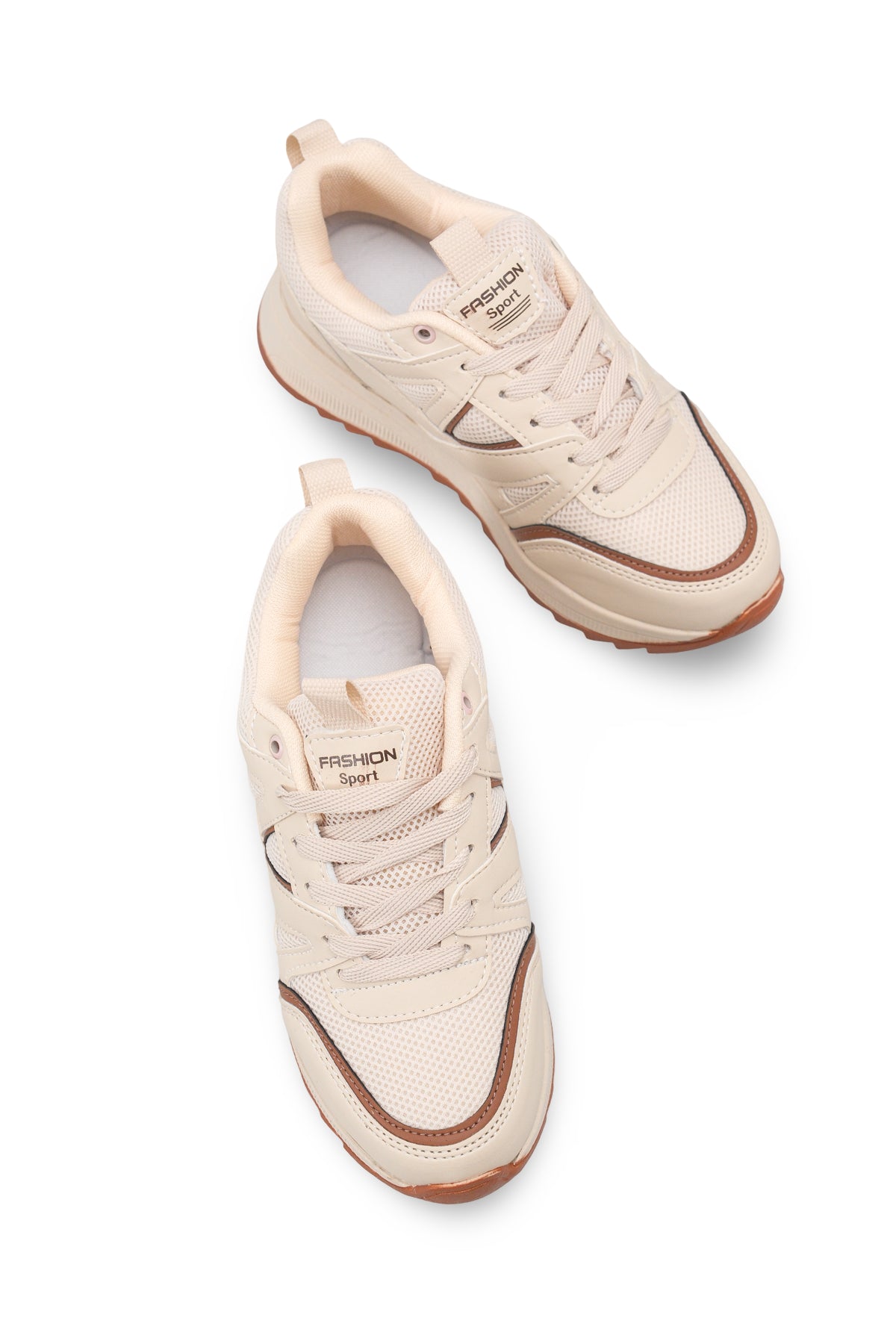 Riccon Vega Diva Kadın Sneaker 001203 Bej Kahverengi