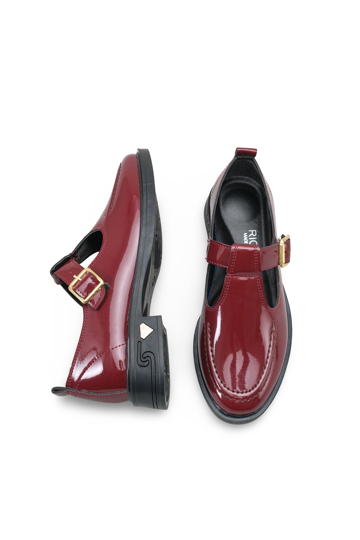 Riccon Kadın Loafer 0012350 Bordo Rugan