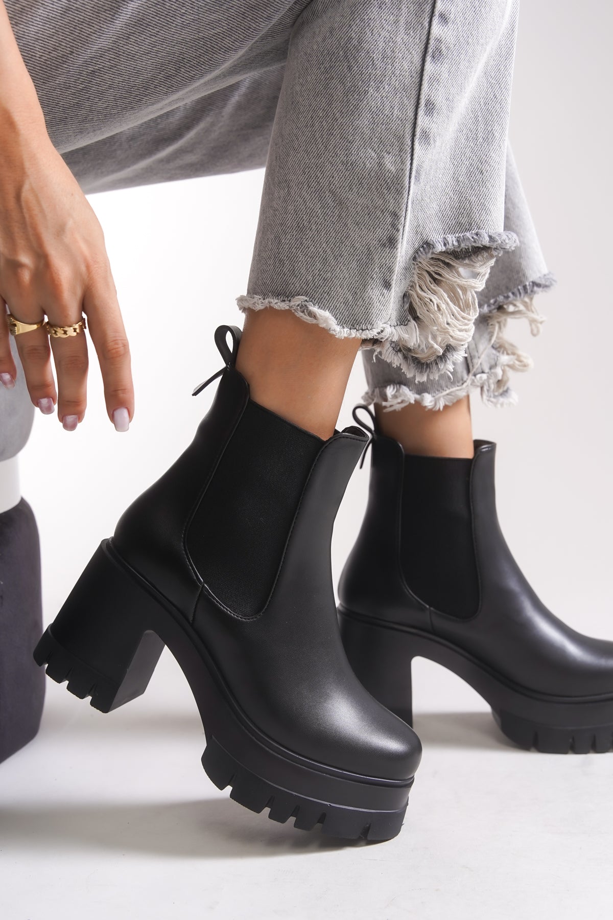 Riccon Nyendorei Kadın Topuklu Bot 0012502