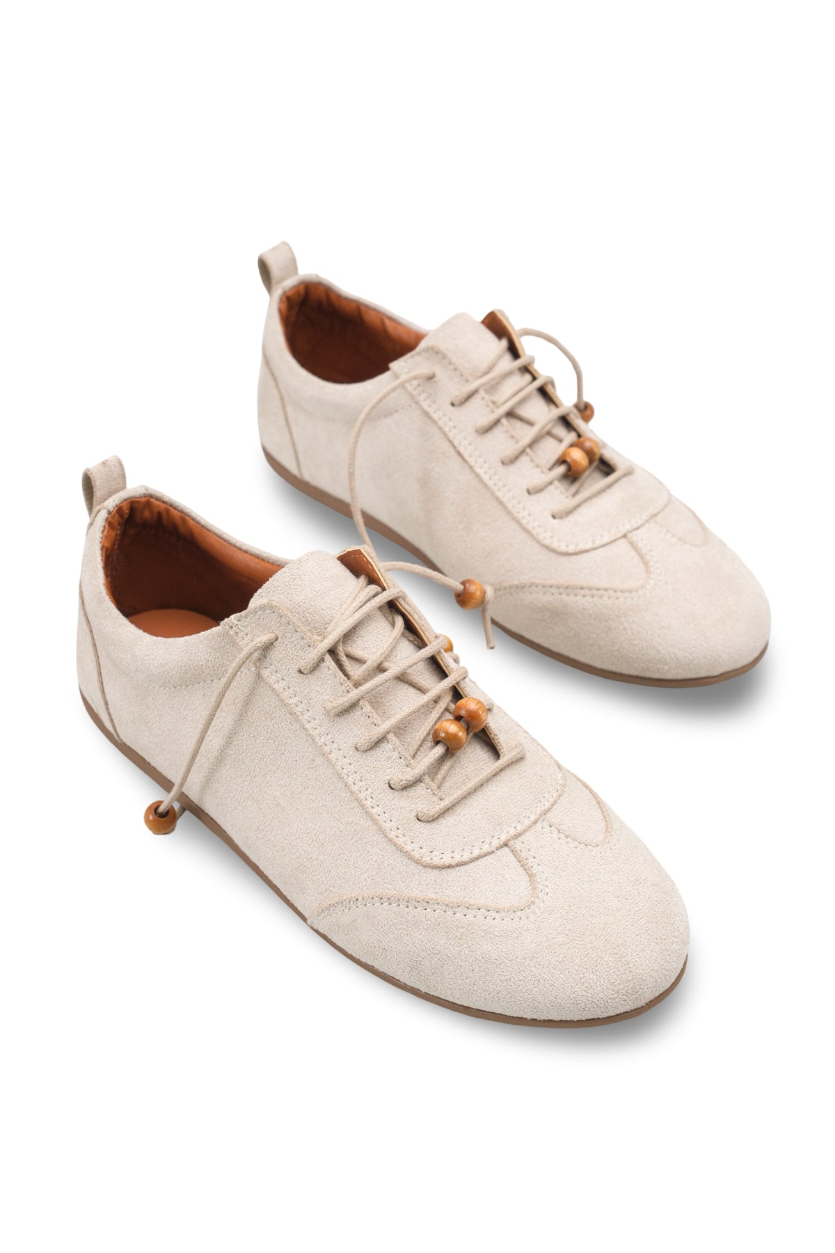 Riccon Kadın Sneaker 001262 Bej Süet