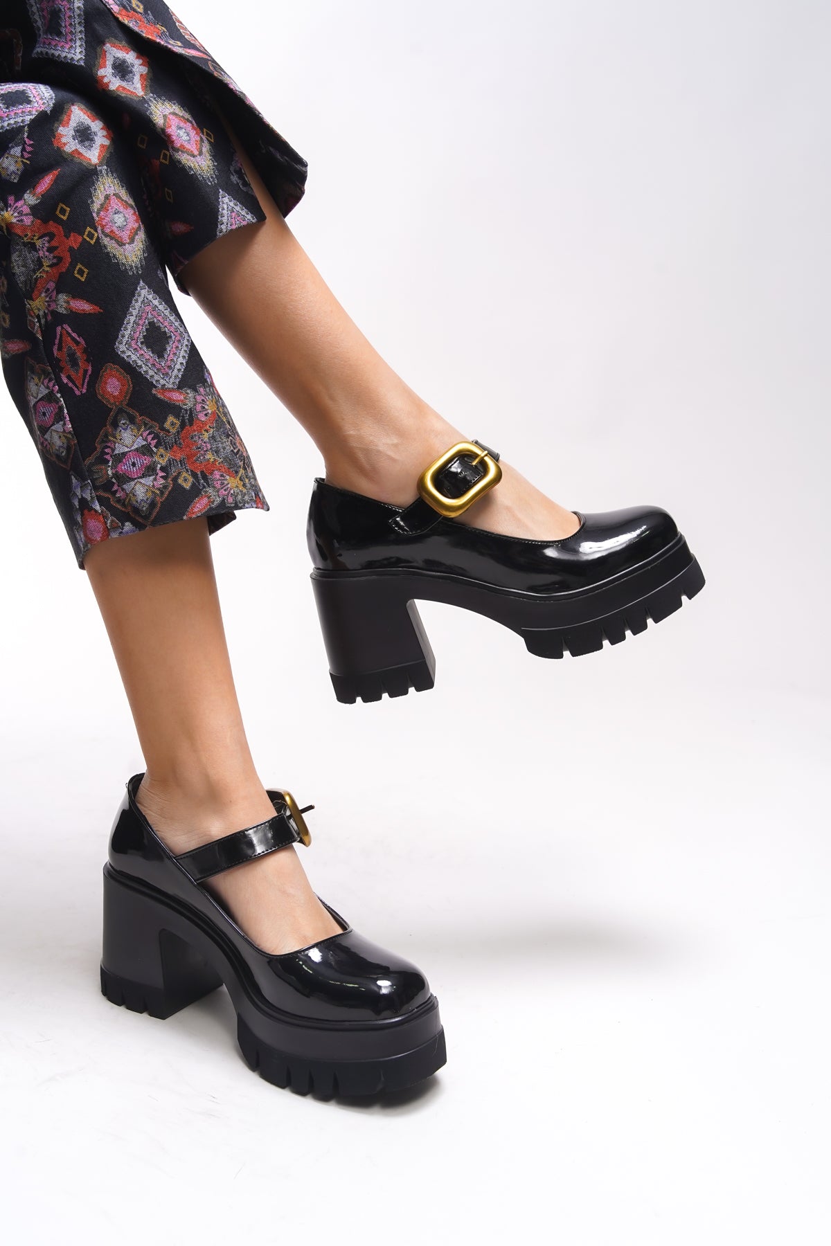 Riccon Brilaena Kadın Tokalı Topuklu Loafer 00121006