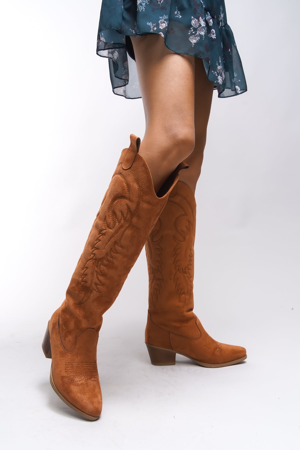 Riccon Zreidira Kadın Nakışlı Western Çizme 001290