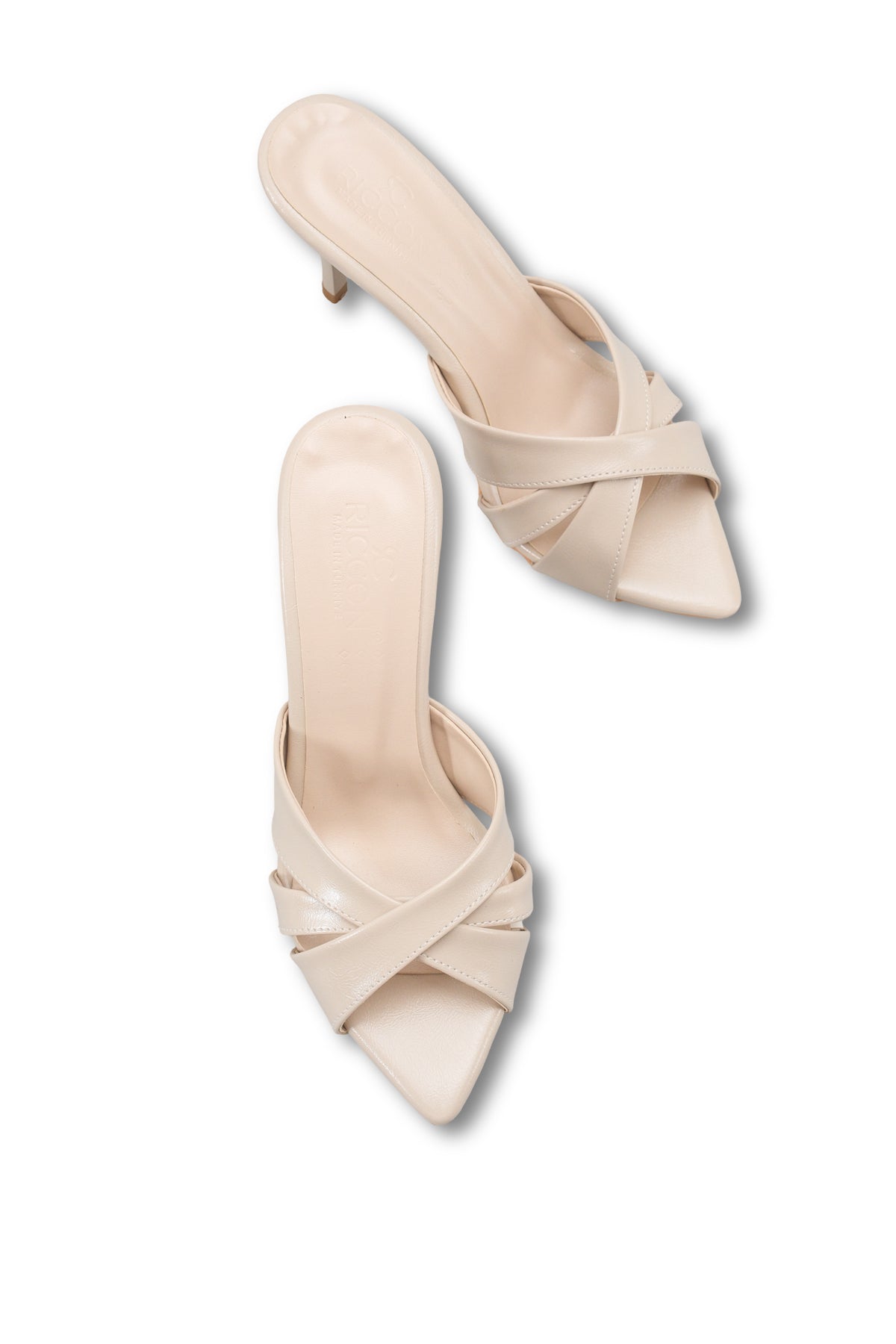 Riccon Kadın İnce Topuklu Terlik 0012720 Ten Rustik