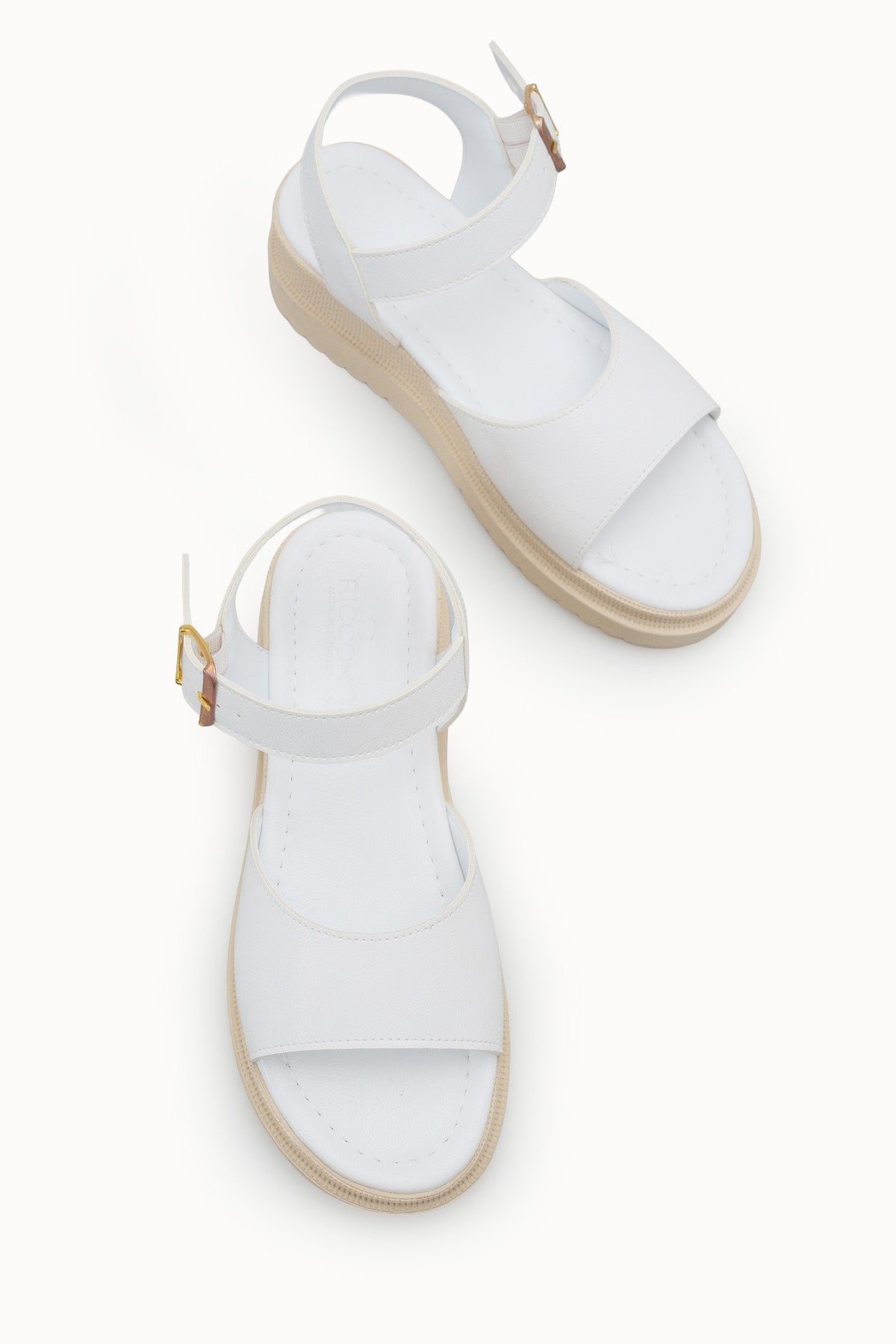 Riccon Kadın Sandalet 0012806 Beyaz