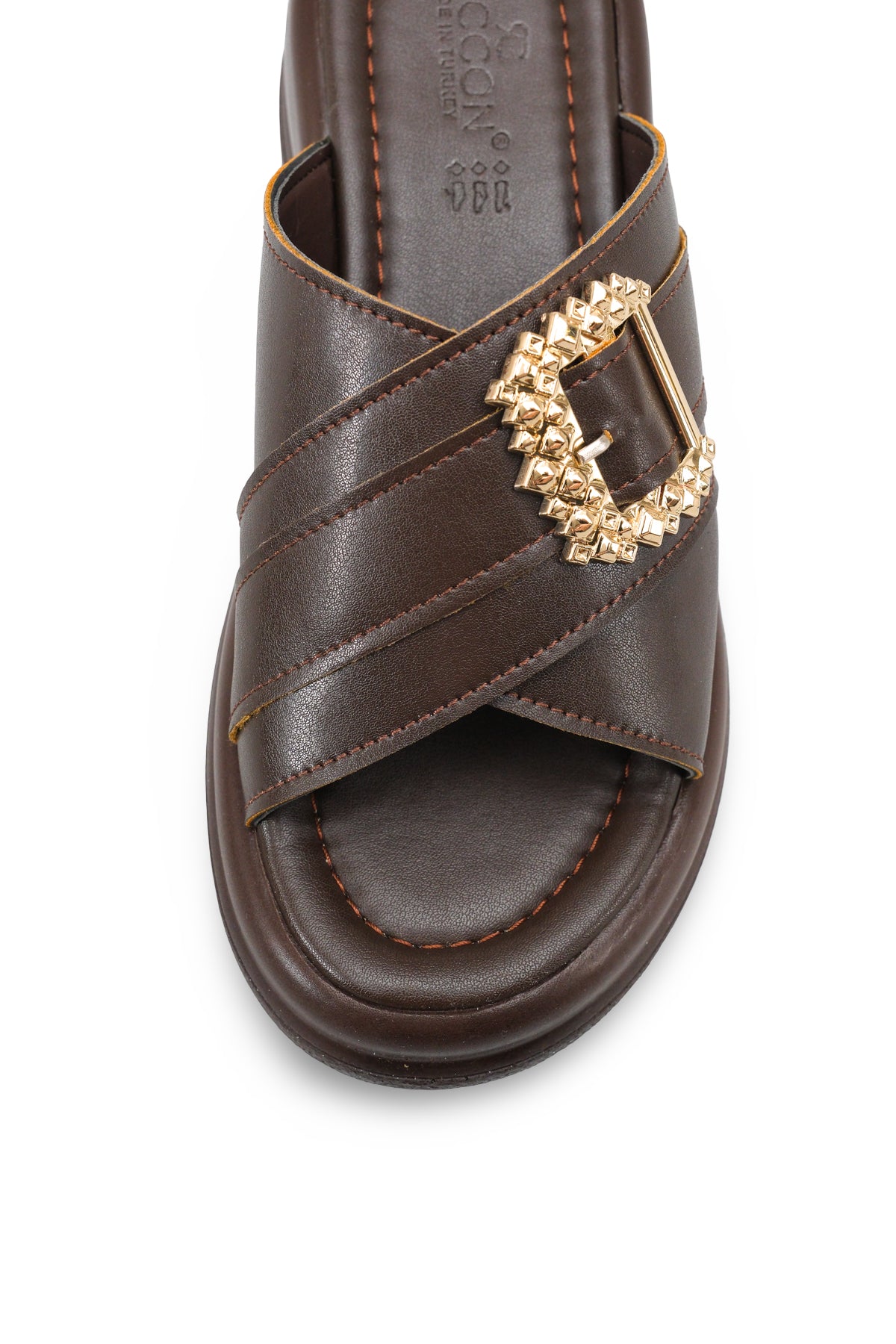 Riccon Kadın Terlik 00121023 Kahverengi