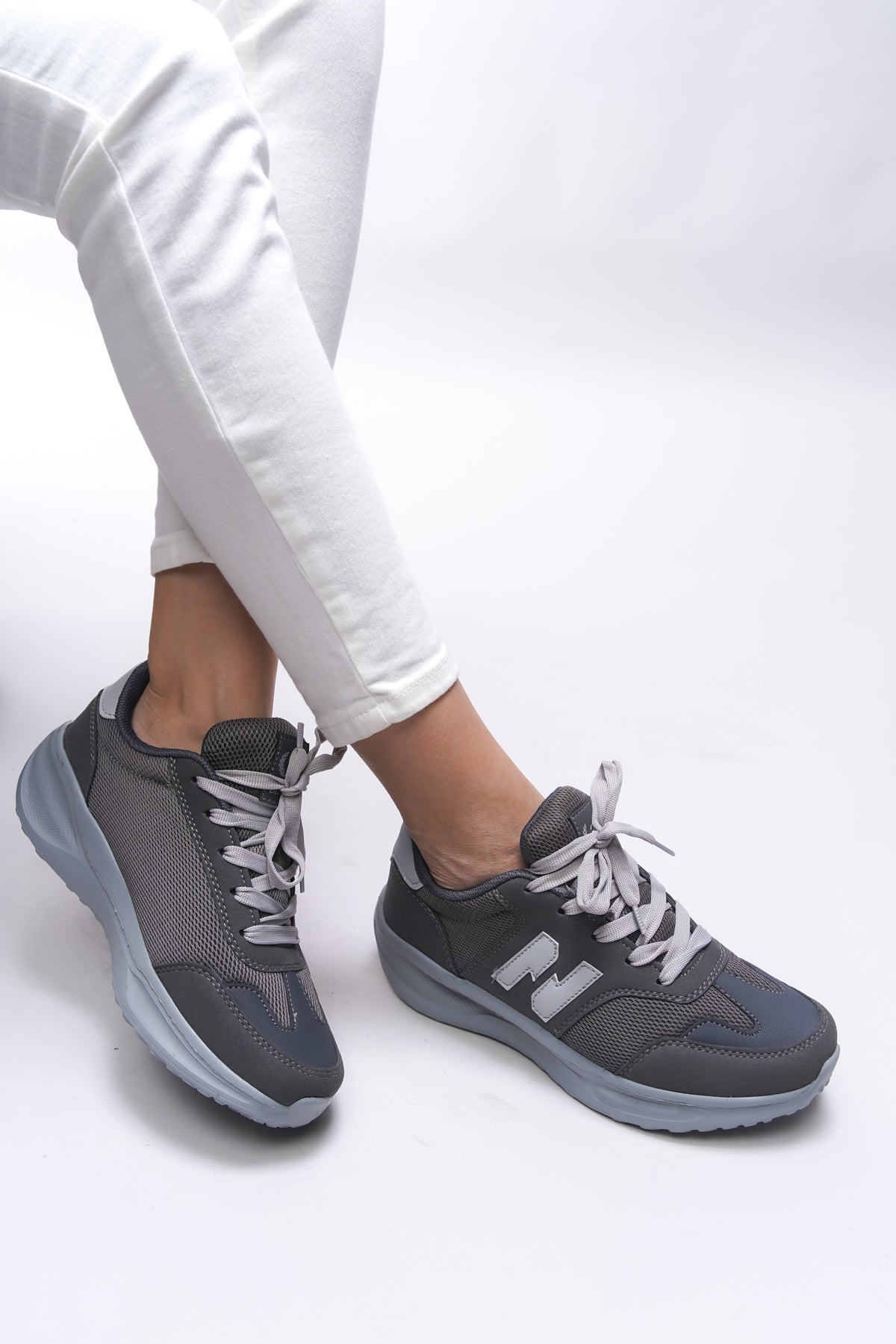 Riccon Edethaela Kadın Sneaker 0012615 Füme