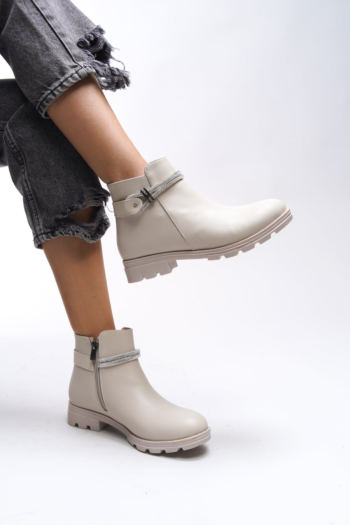 Riccon Aanrelle Kadın Taş Detaylı Bot 0012103