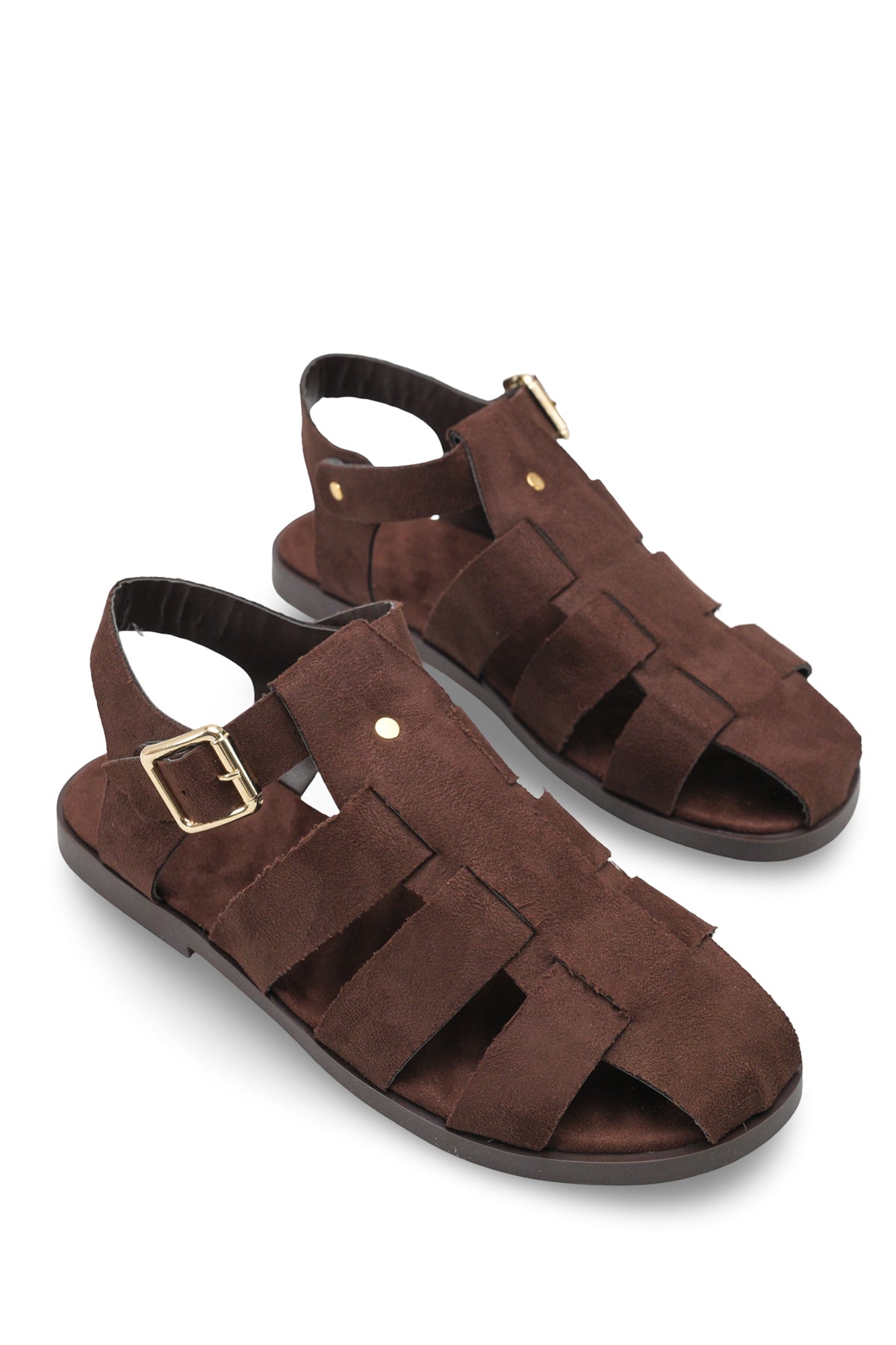 Riccon Kadın Sandalet 001211 Kahverengi