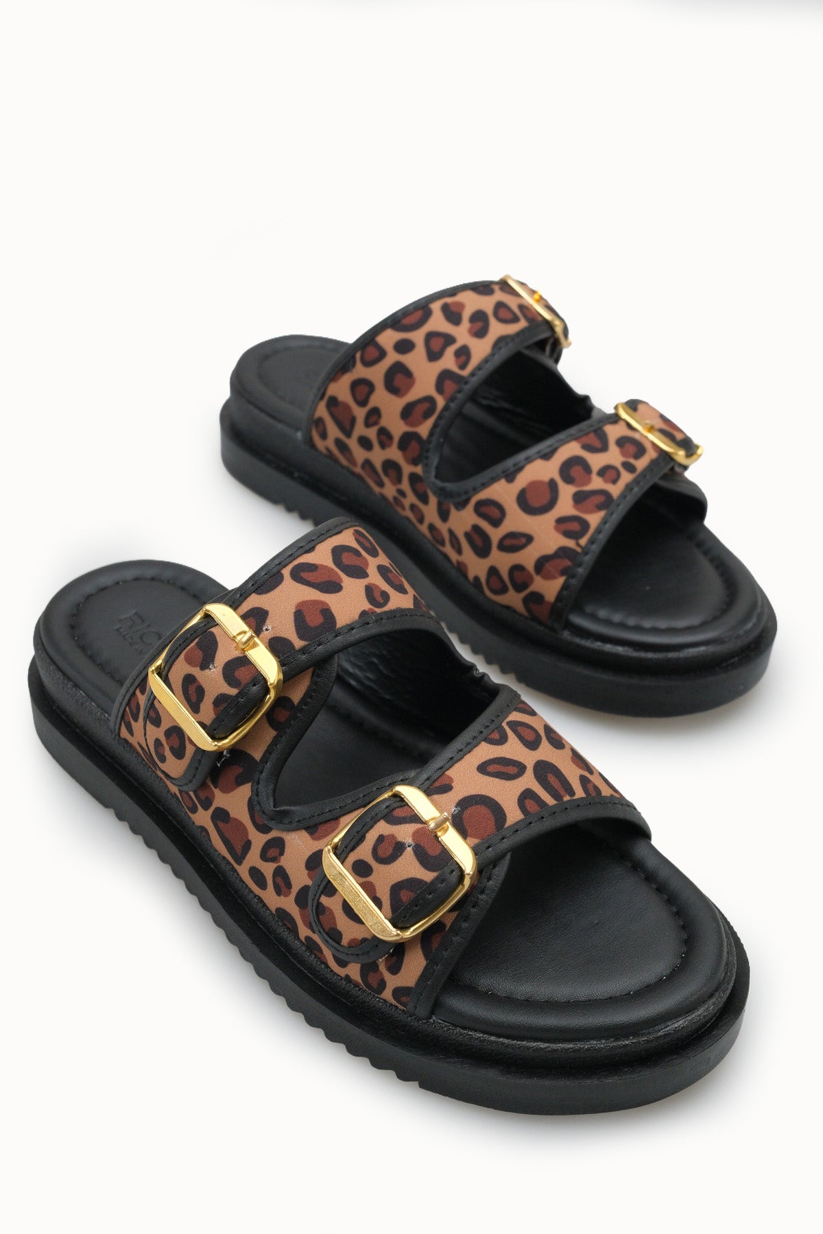 Riccon Kadın Çift Tokalı Terlik 00120401 Siyah