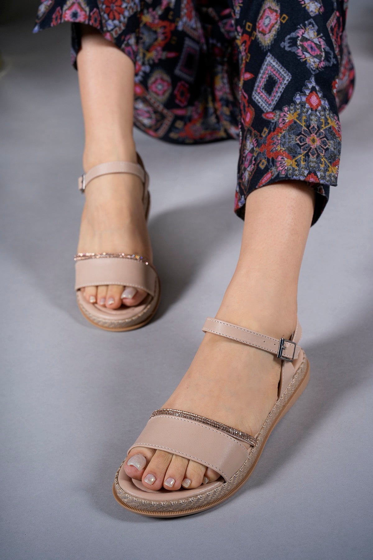 Riccon Kadın Sandalet Taşlı 0012056