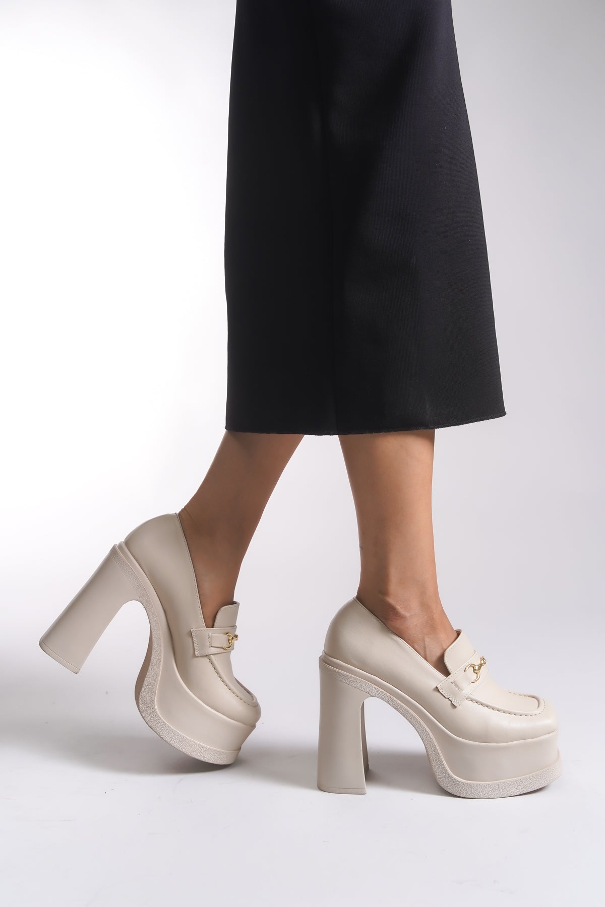 Riccon Kadın Yüksek Topuklu Loafer 00122003