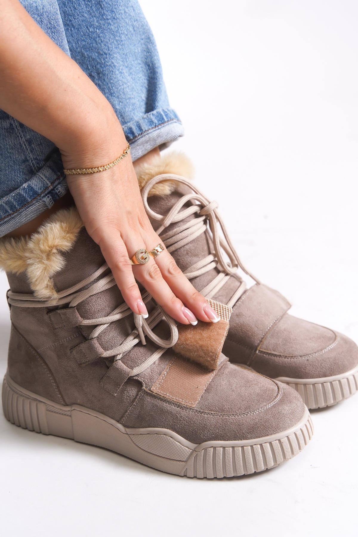 Riccon Pyriseth Kadın İçi Kürklü Sneaker Bot 0012711