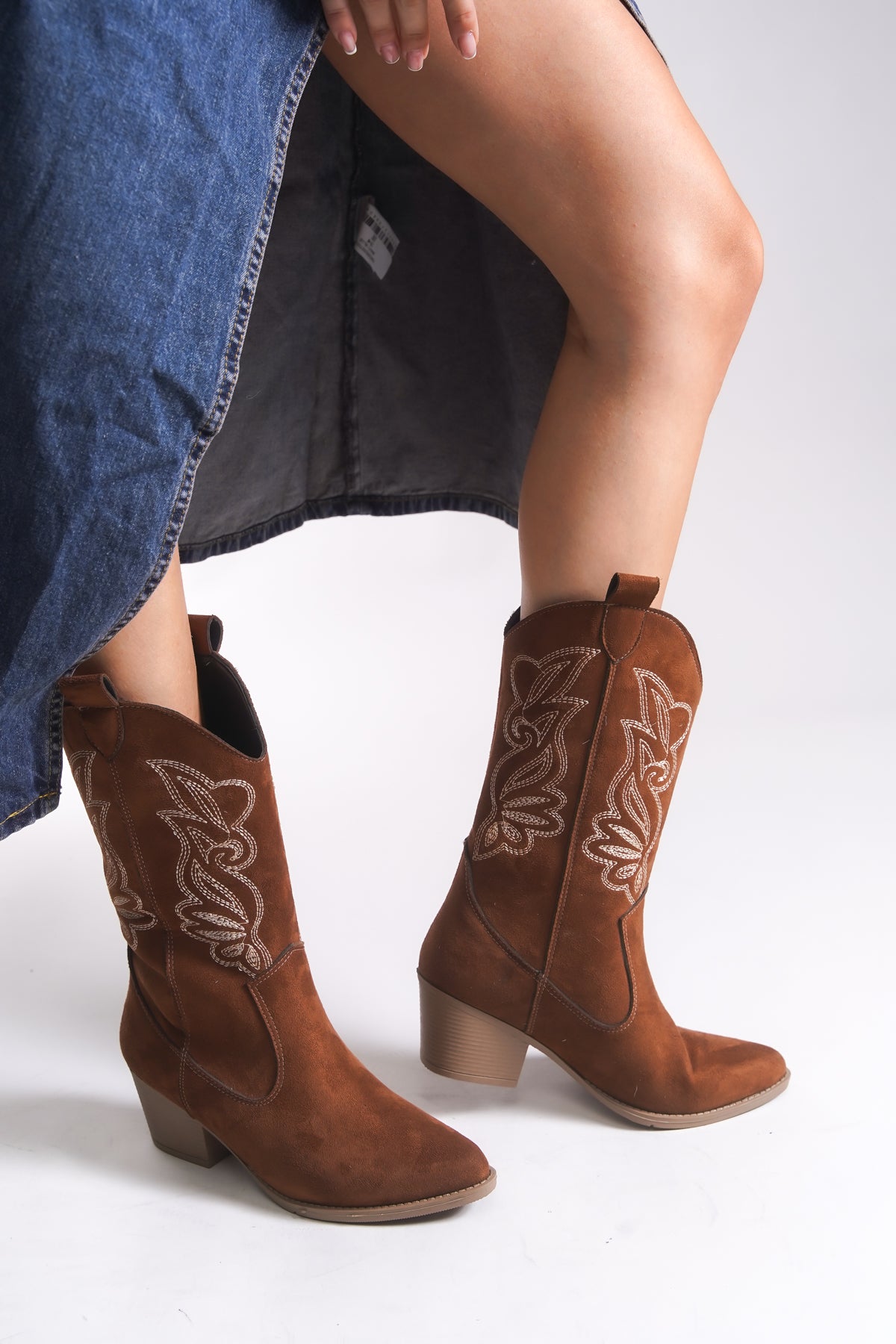 Riccon Qiraveth Kadın Western Kısa Çizme 001250061