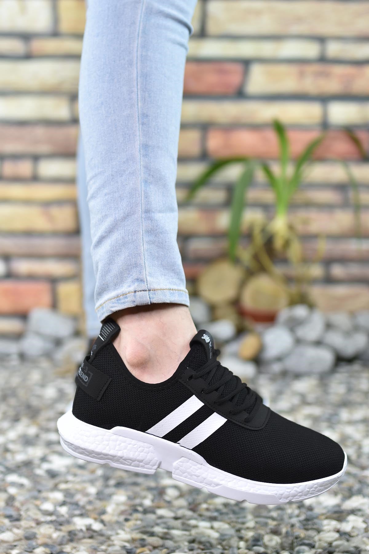 Riccon Erkek Sneaker 00122051 Siyah Beyaz