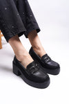 Riccon Gwassien Kadın Loafer 0012500 Siyah Süet