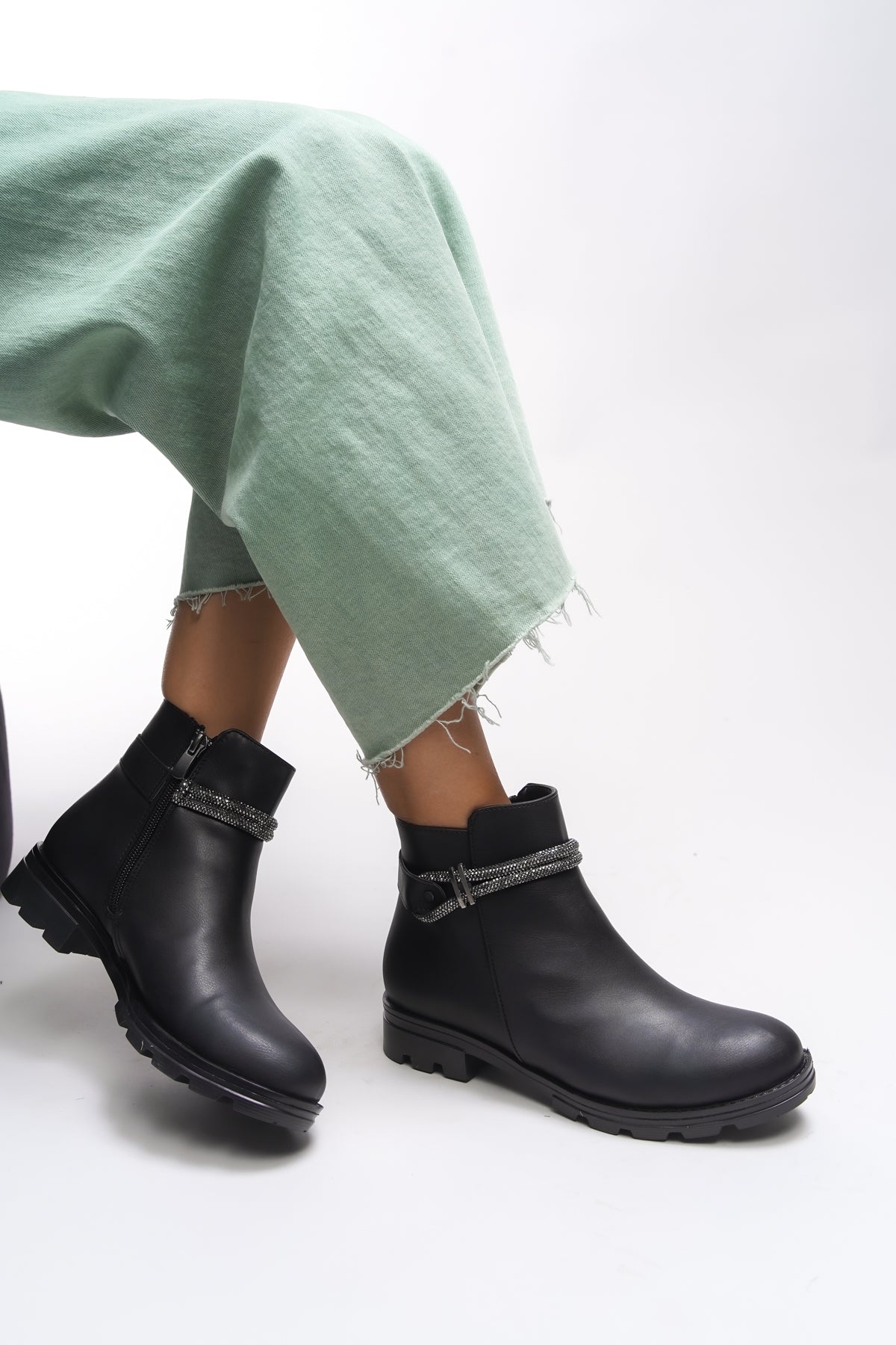 Riccon Aanrelle Kadın Taş Detaylı Bot 0012103