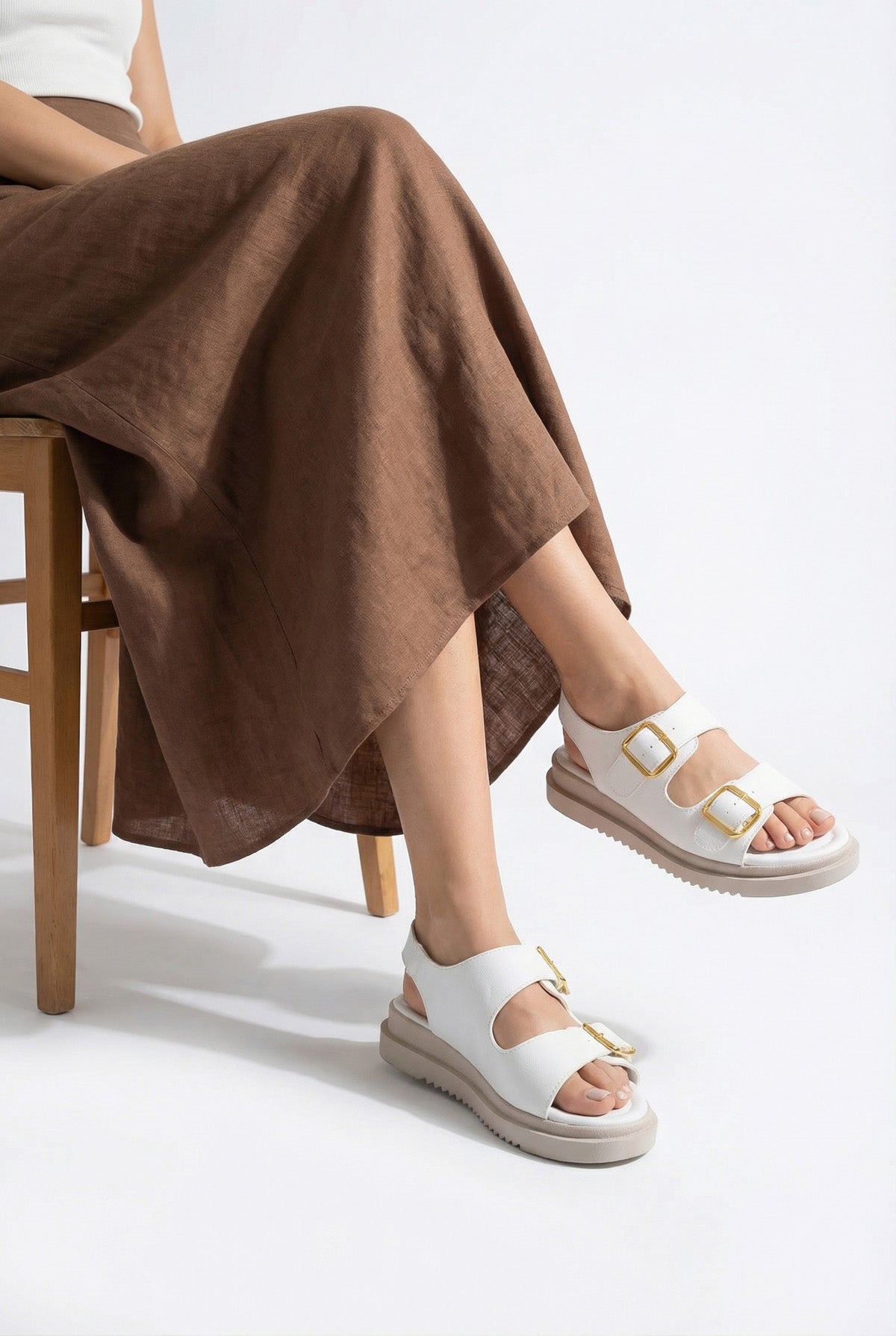 Riccon Kadın Sandalet 00120303 Beyaz