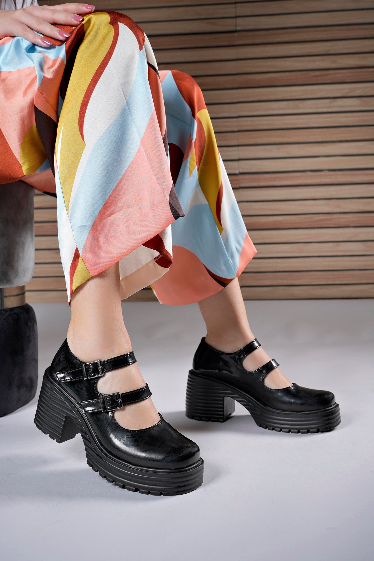 Riccon Haeredien Kadın Loafer 0012550 Siyah Rugan
