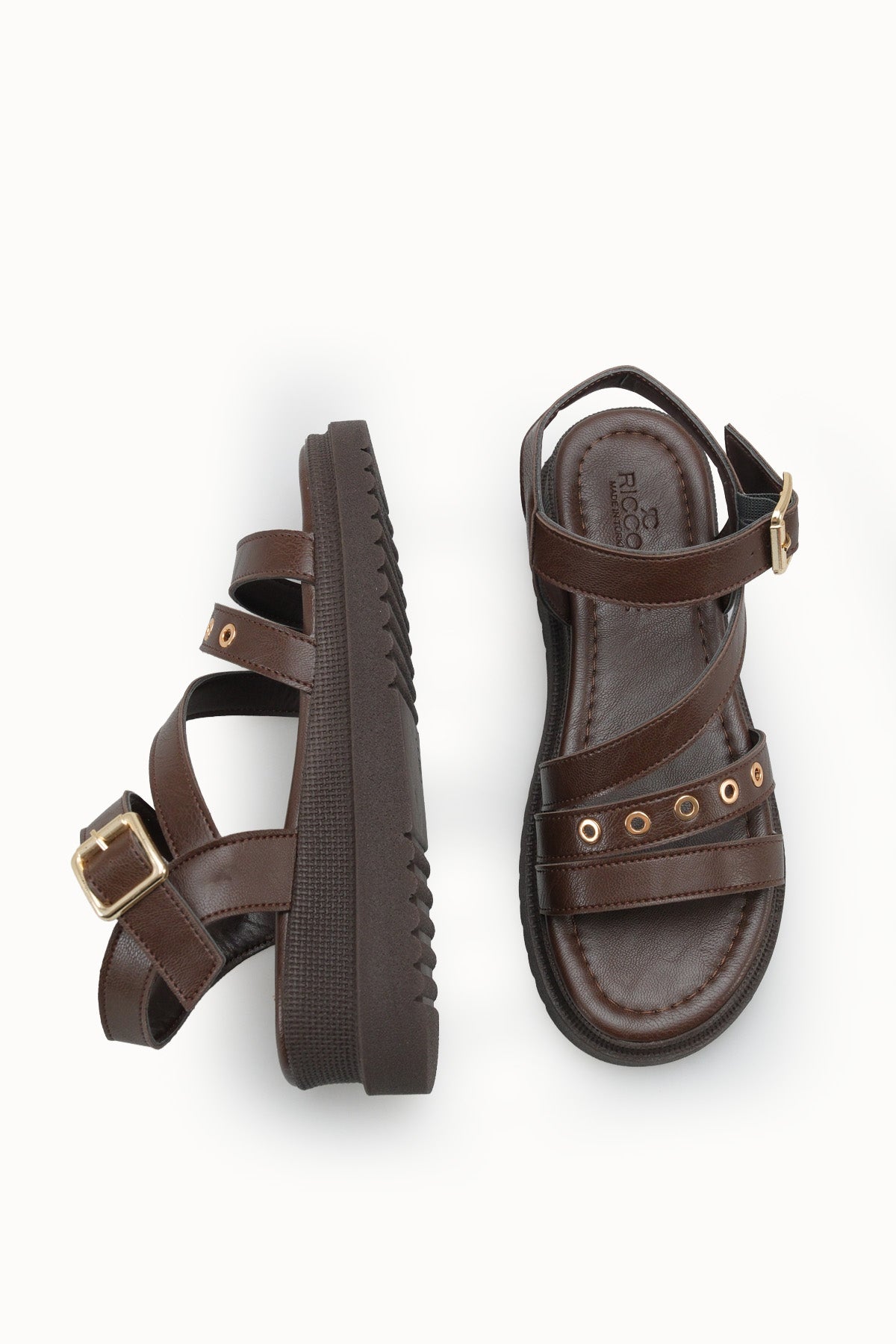 Riccon Kadın Sandalet 0012800 Kahverengi