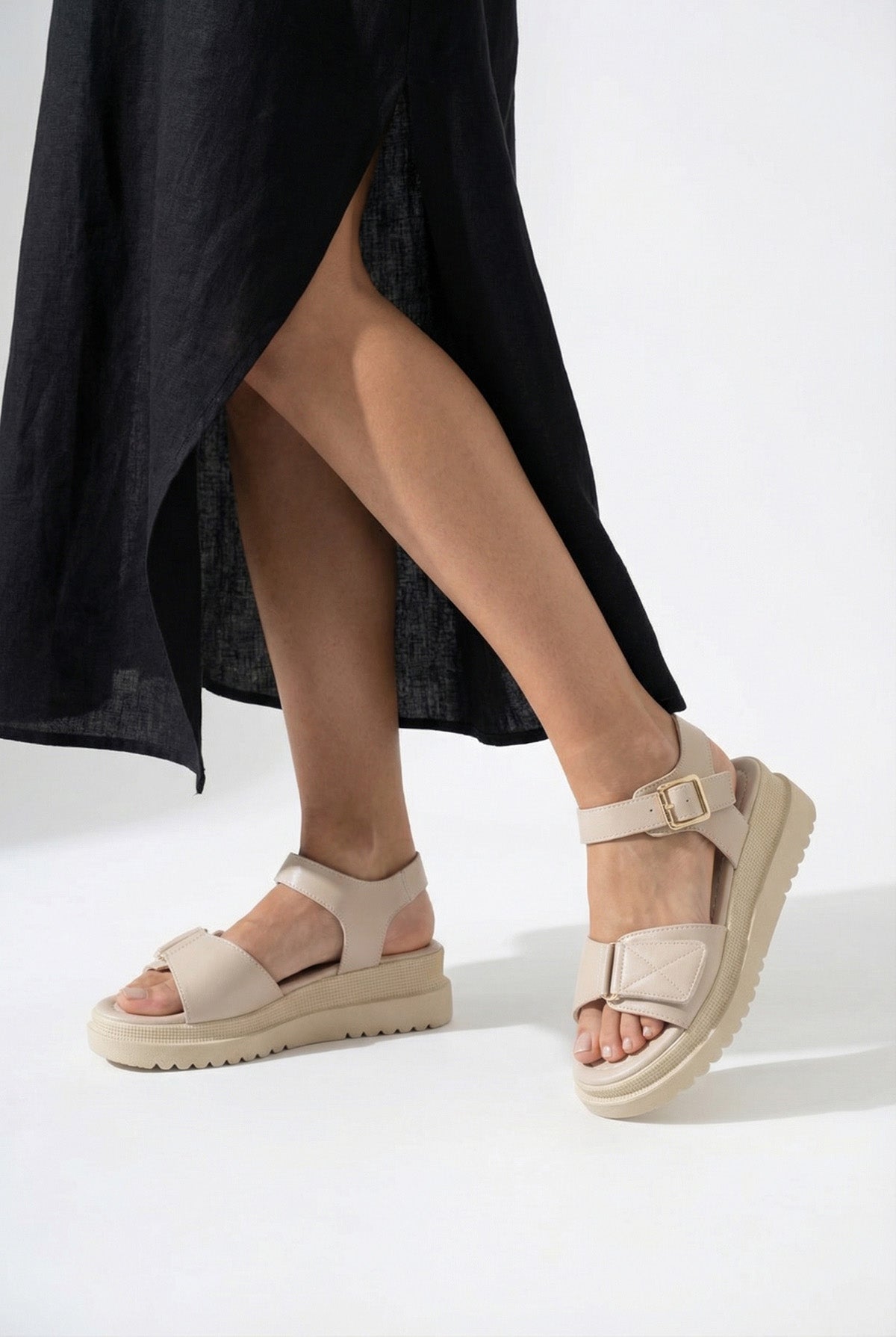 Riccon Kadın Sandalet 0012804 Bej