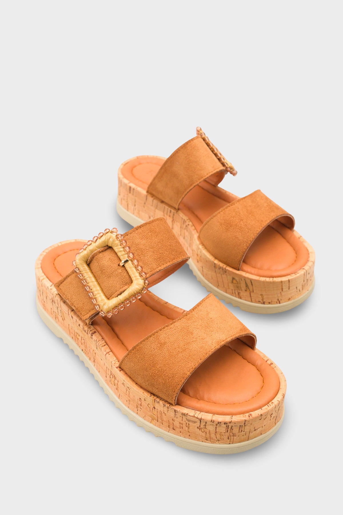 Riccon Kadın Terlik 0012482 Taba Süet