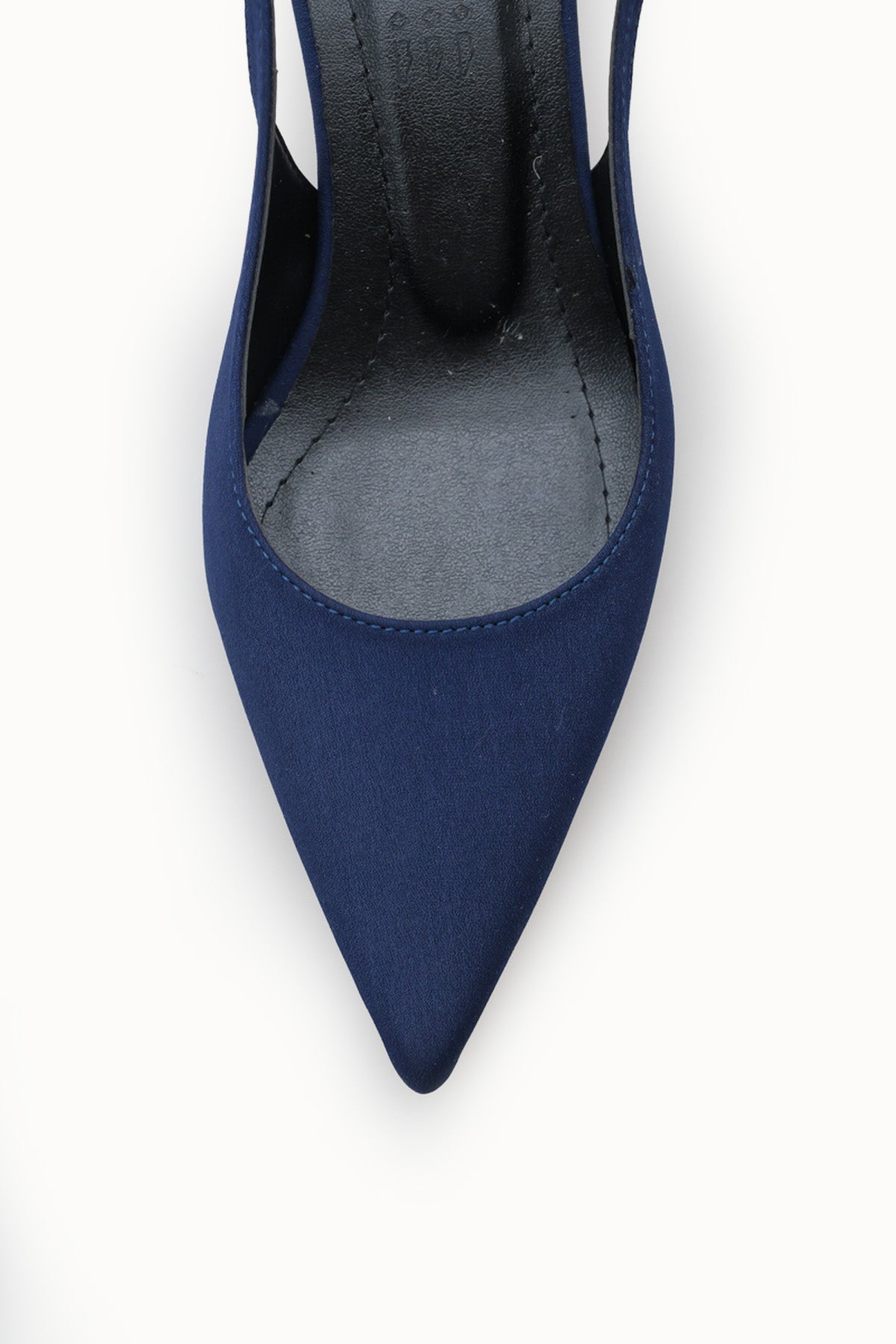 Riccon Kadın Sivri Burunlu Arkası Açık İnce Topuklu Ayakkabı 0012200 Mat Lacivert