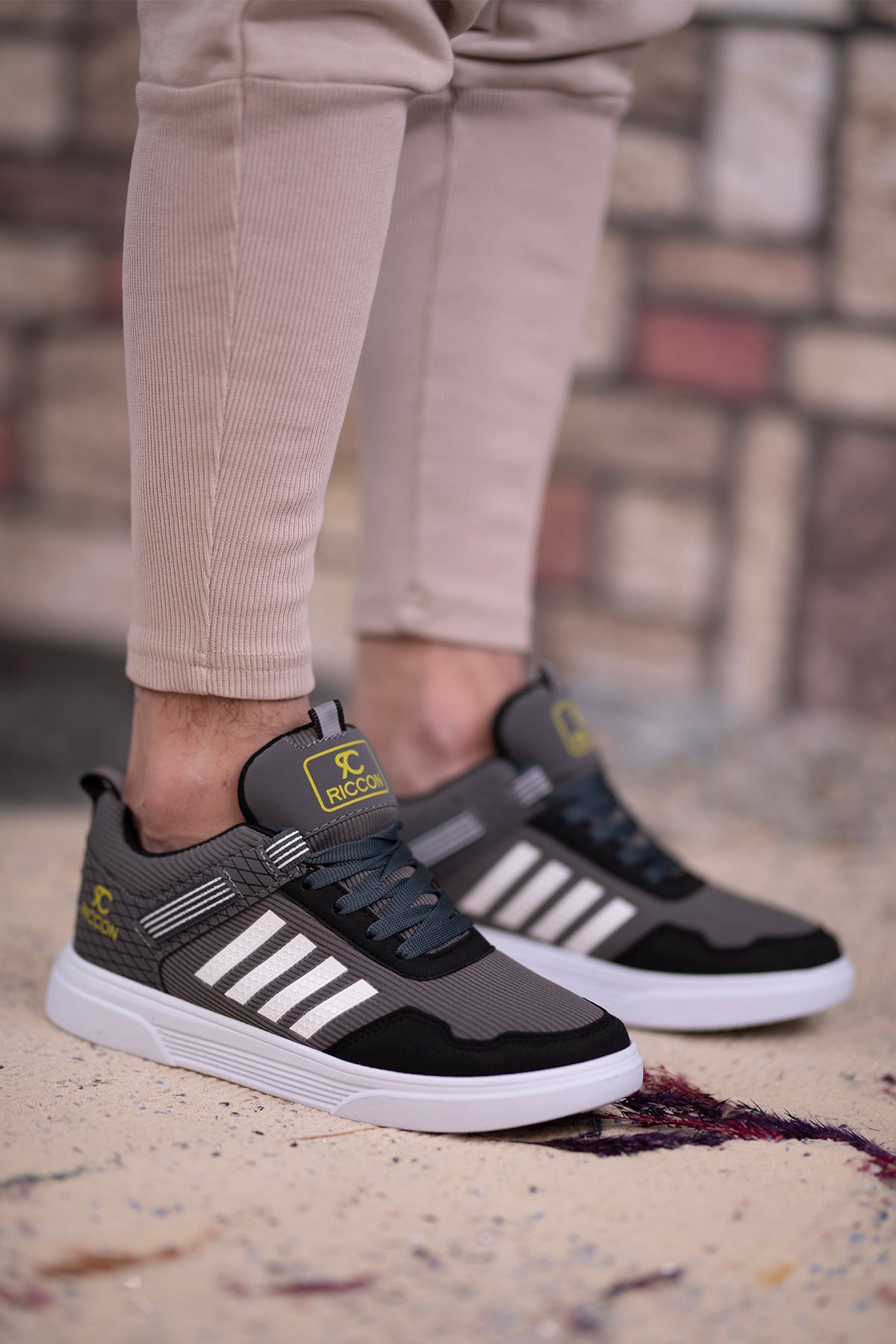 Riccon Erkek Sneaker 001222 Füme Beyaz