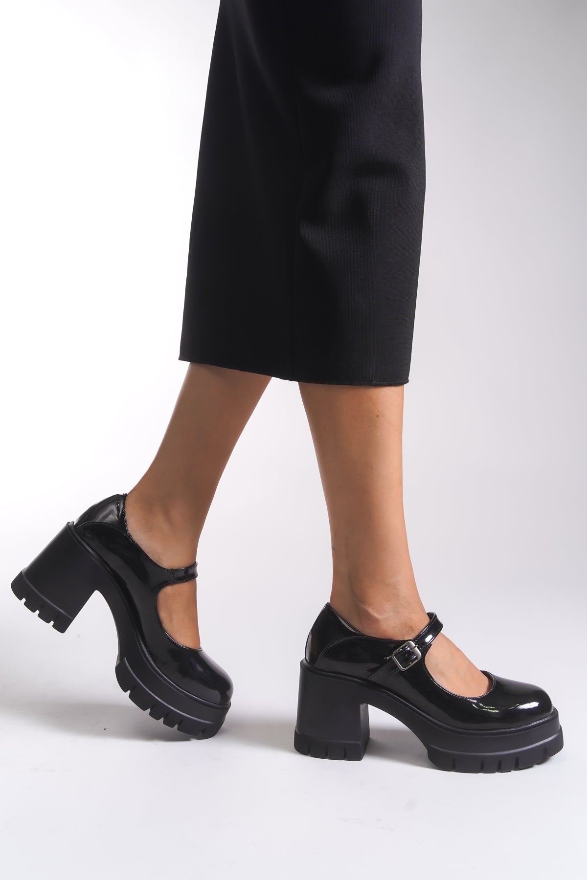 Riccon Kadın Loafer 0012601 Siyah Rugan