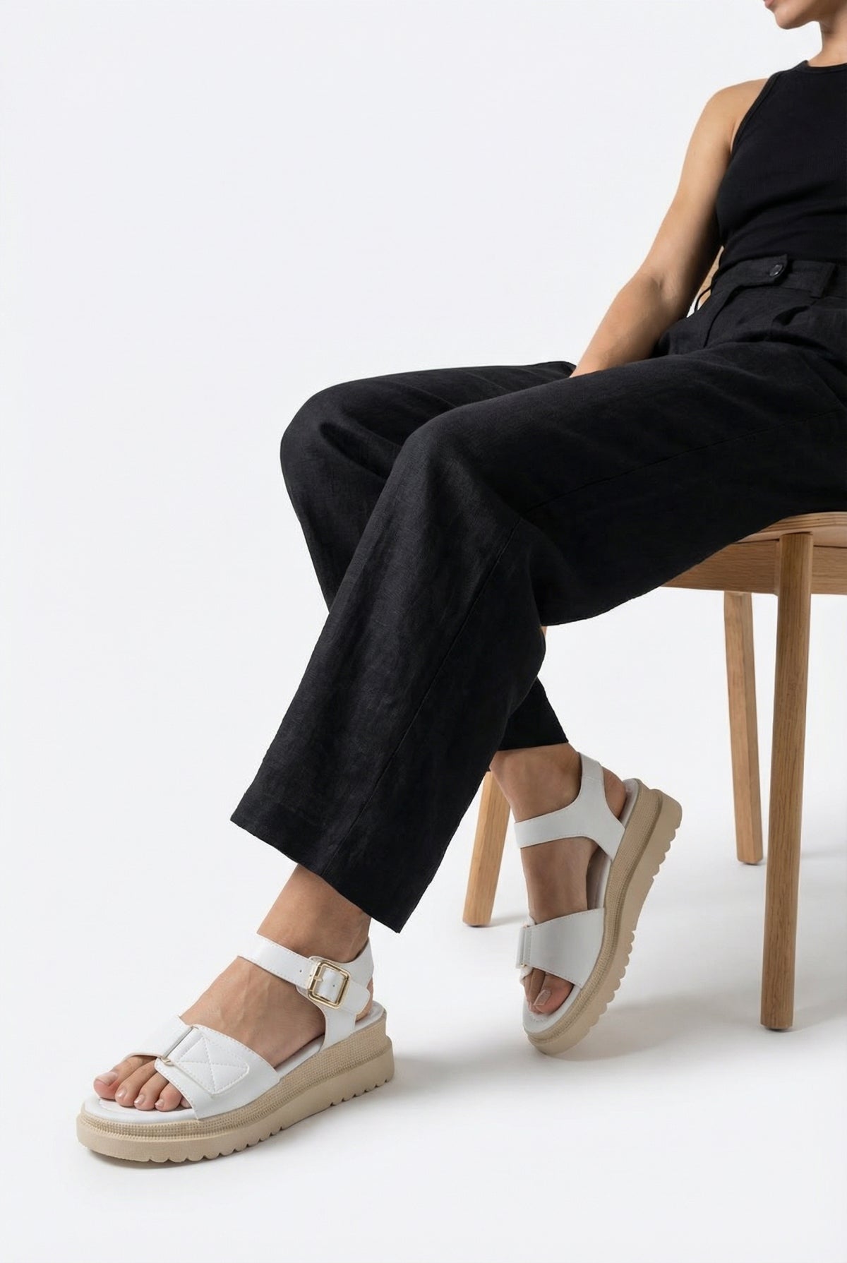 Riccon Kadın Sandalet 0012804 Beyaz