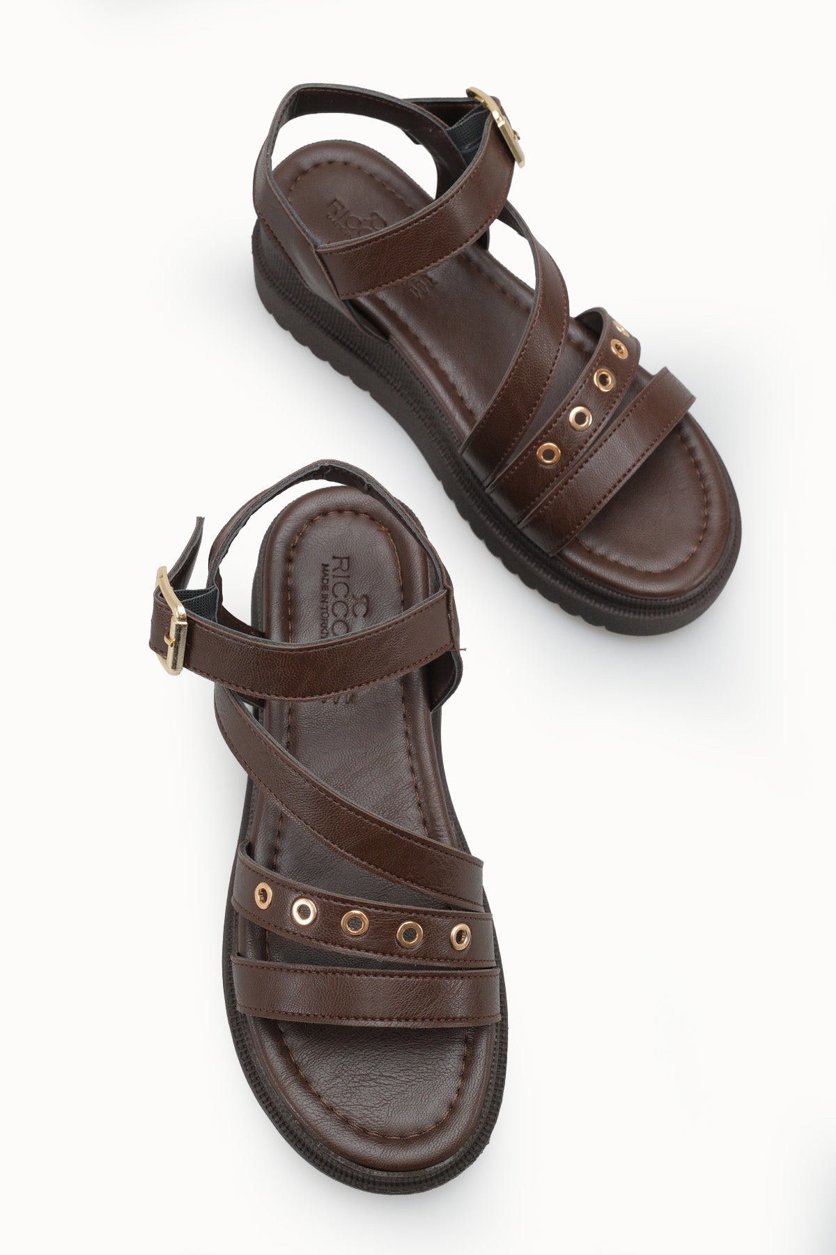 Riccon Kadın Sandalet 0012800 Kahverengi