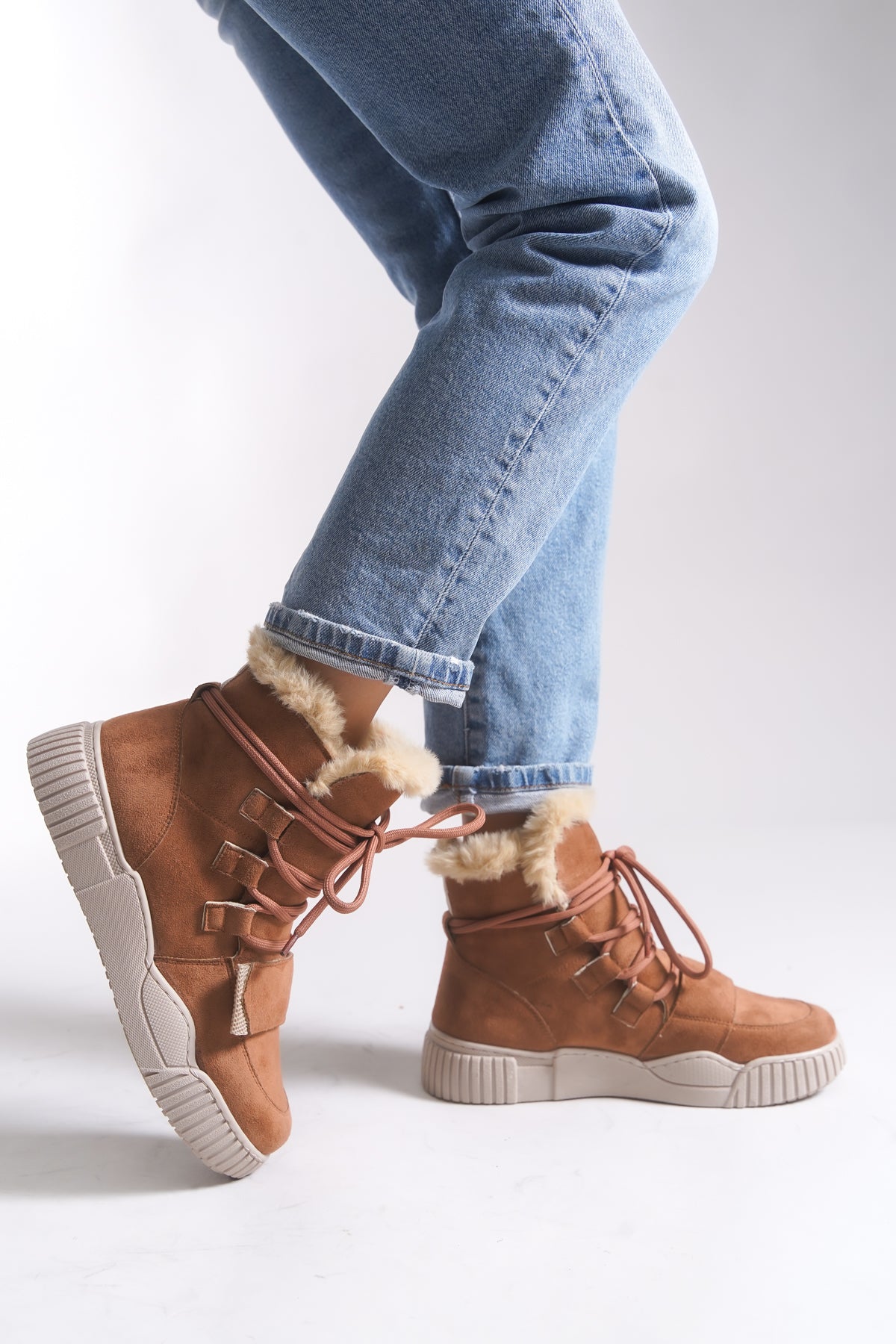 Riccon Pyriseth Kadın İçi Kürklü Sneaker Bot 0012711