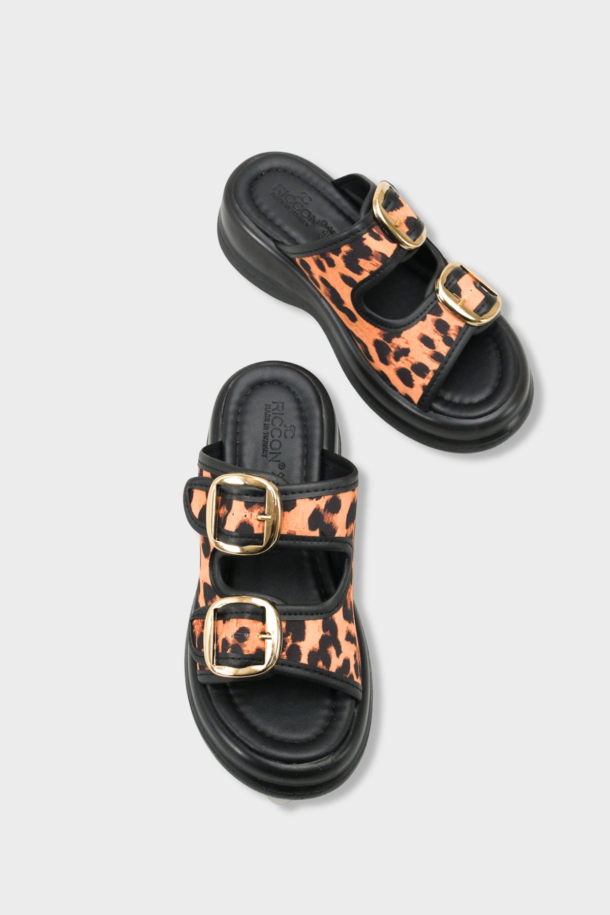 Riccon Tarveidei Kadın Terlik 00121020 Siyah Leopar