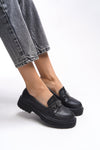 Riccon Iomrukh Kadın Loafer 00121912 Siyah Cilt