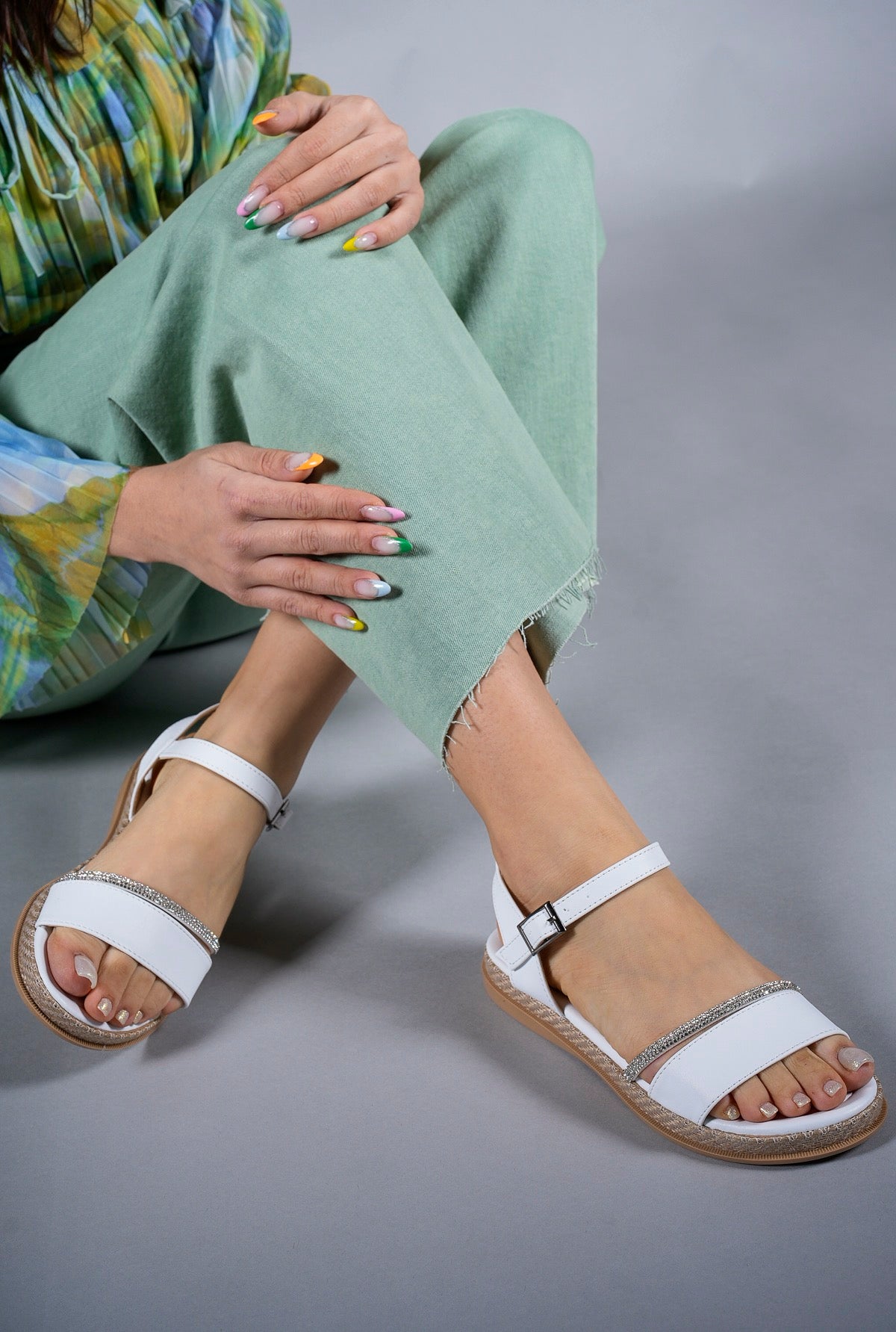 Riccon Kadın Sandalet Taşlı 0012056