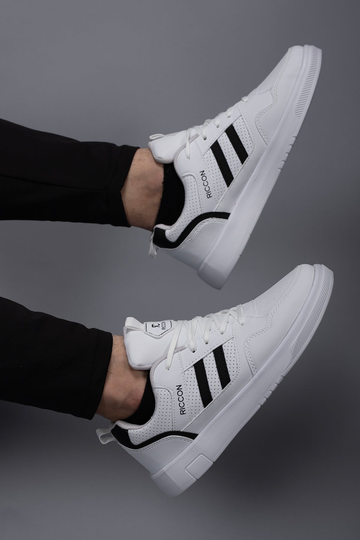 Riccon Tathrenor Erkek Sneaker 001256 Beyaz Siyah