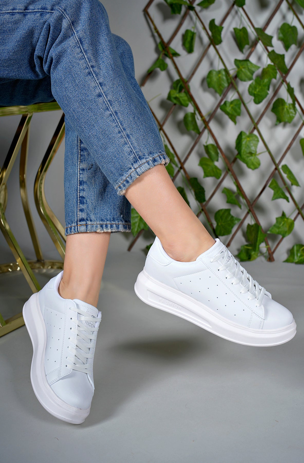 Riccon Kadın Sneaker 0012156 Beyaz Cilt