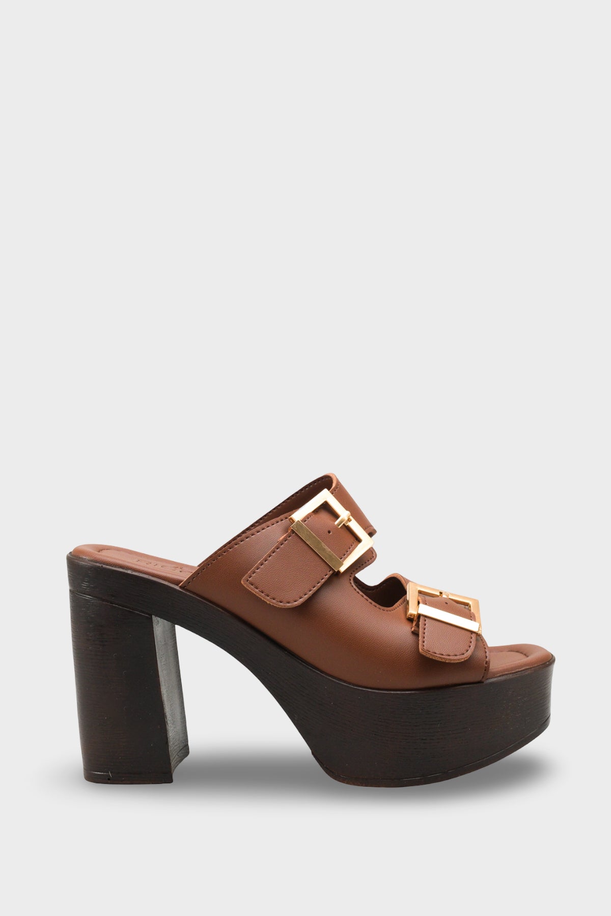 Riccon Kadın Topuklu Terlik 0012771 Kahverengi Cilt