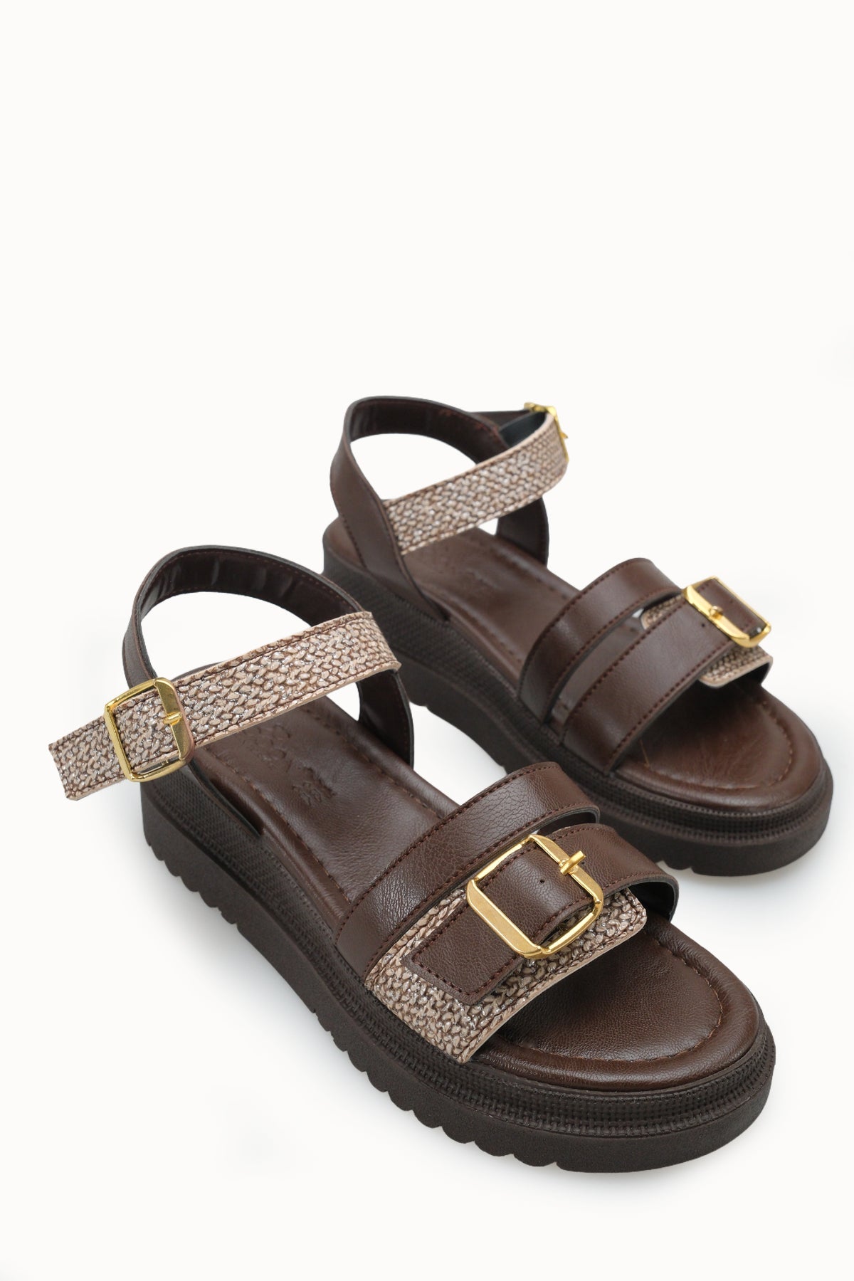 Riccon Kadın Sandalet 0012809 Kahverengi