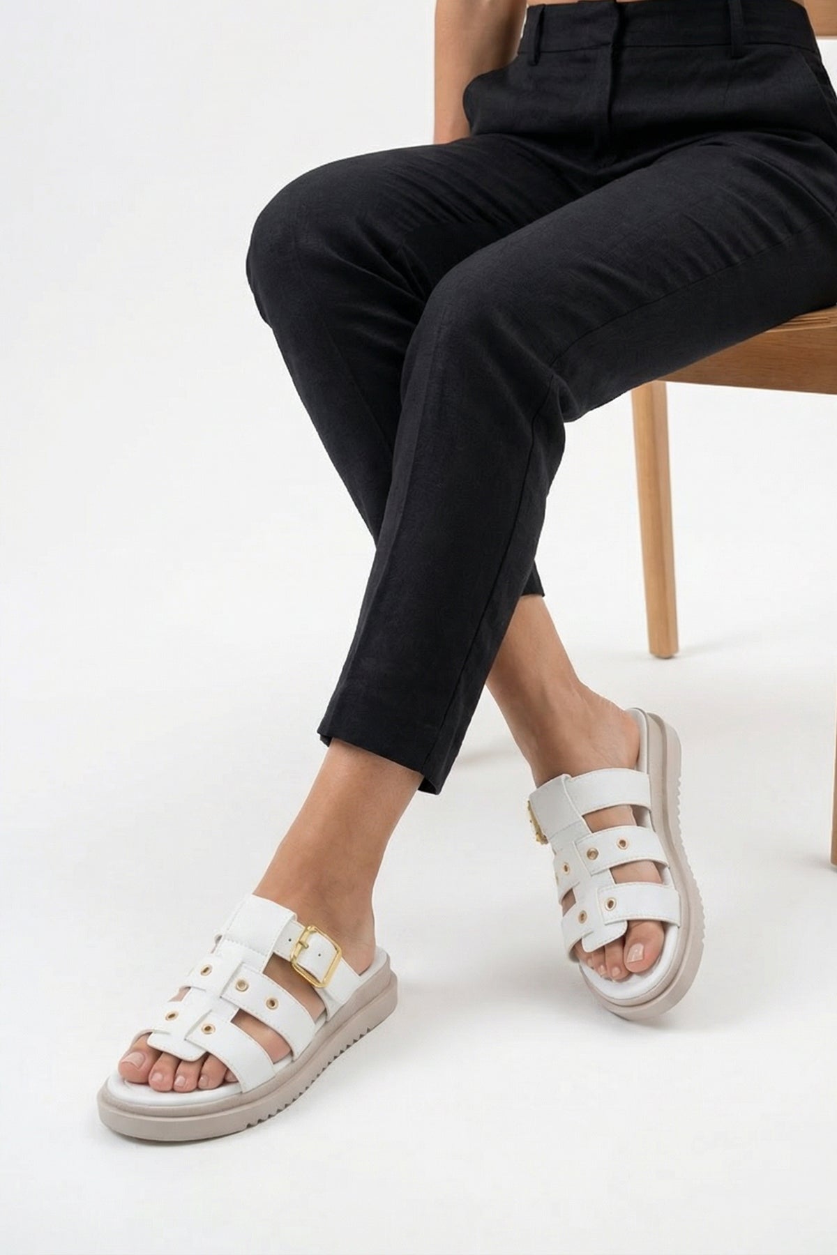 Riccon Kadın Terlik 00120411 Beyaz