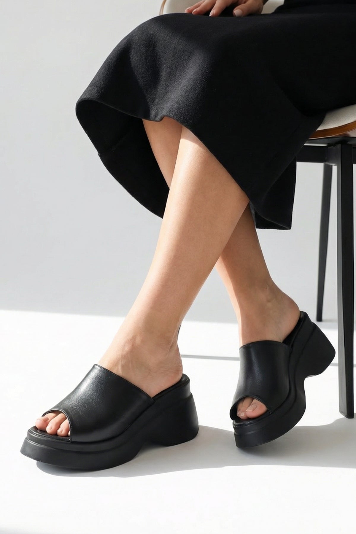 Riccon Kadın Terlik 0012905 Siyah