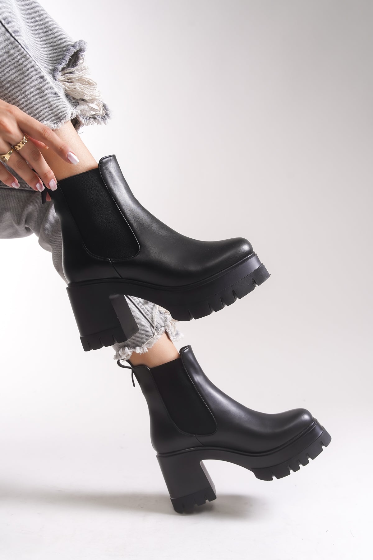 Riccon Nyendorei Kadın Topuklu Bot 0012502