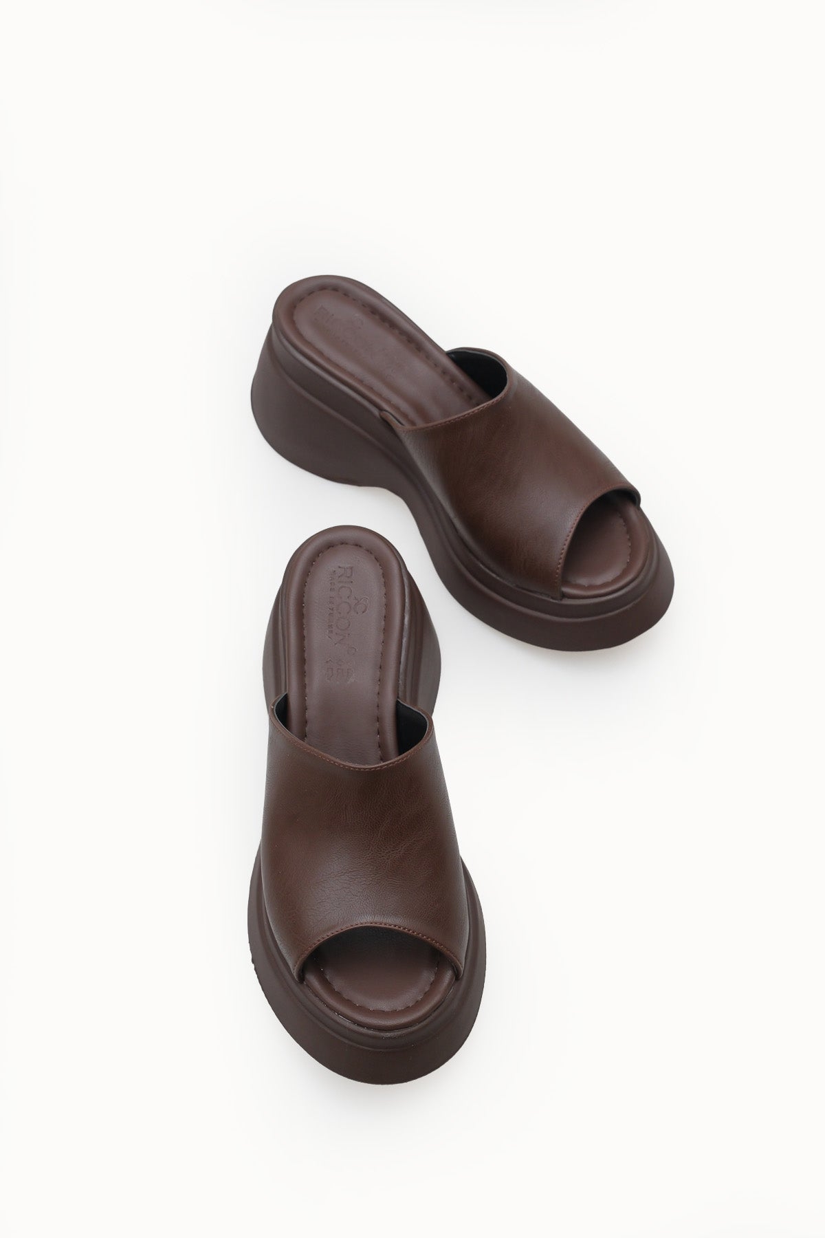 Riccon Kadın Terlik 0012905 Kahverengi