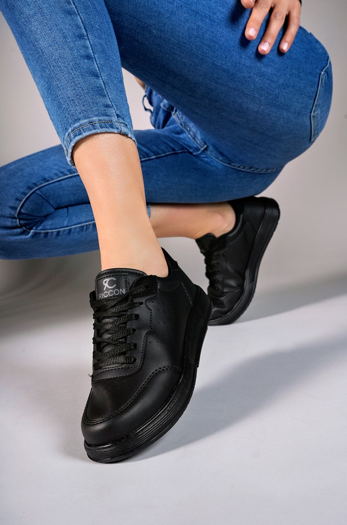 Riccon Glaweth Kadın Sneaker 0012158 Siyah Siyah
