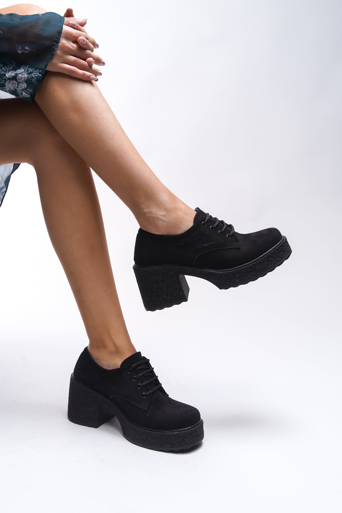 Riccon Thimdrarn Kadın Topuklu Bağcıklı Loafer 00121540