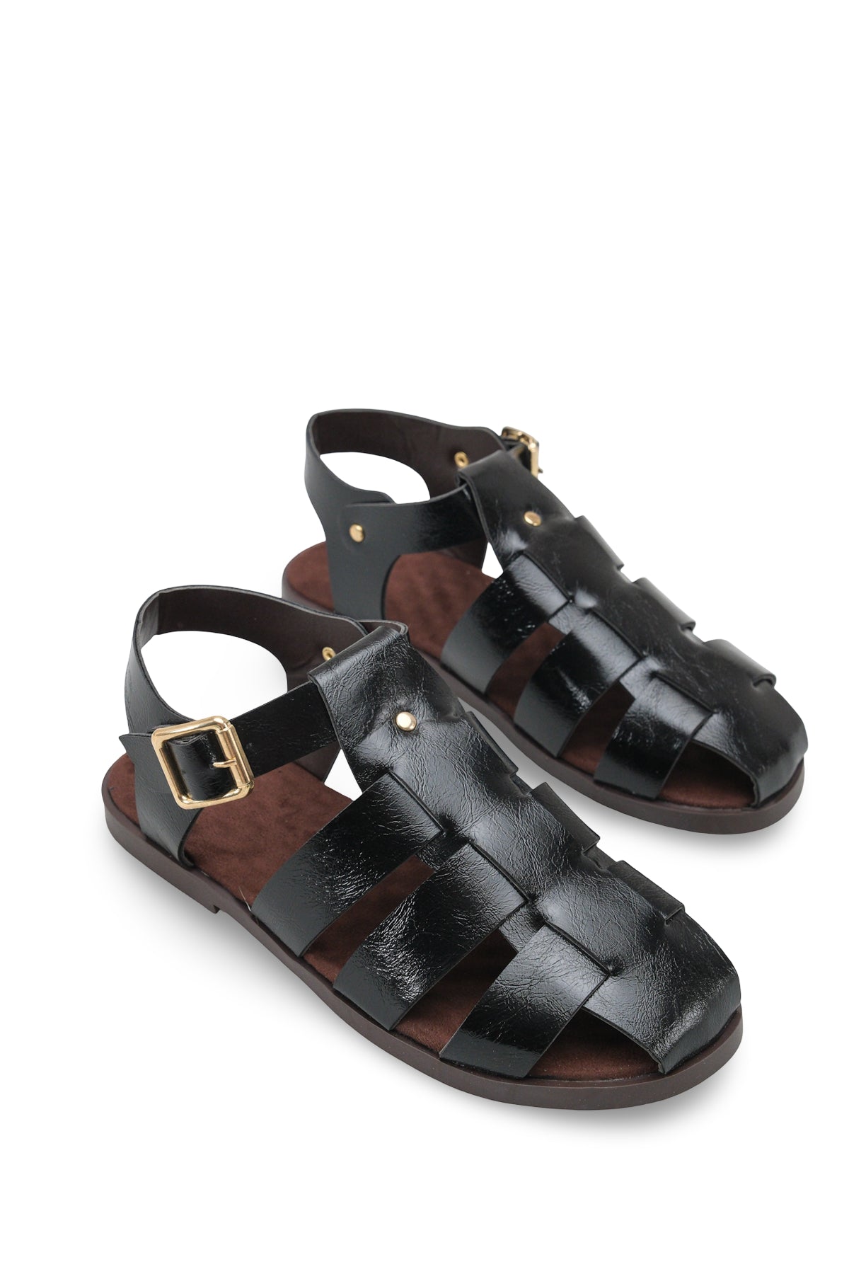 Riccon Kadın Sandalet 001211 Siyah Rustik