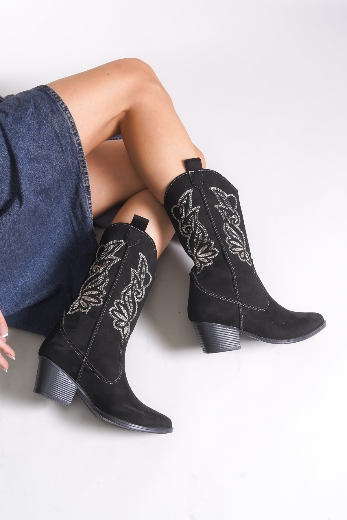 Riccon Qiraveth Kadın Western Kısa Çizme 001250061