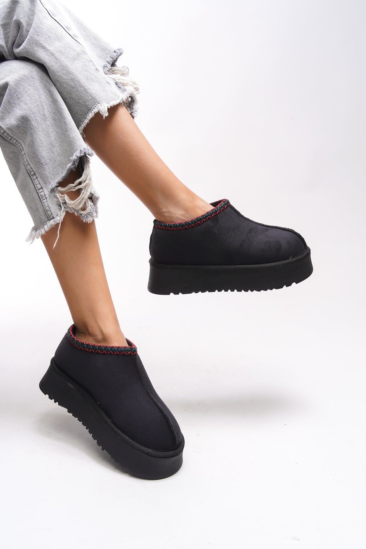 Riccon Frilvalor Kadın Yüksek Tabanlı Kısa Rahat Bot 0012202