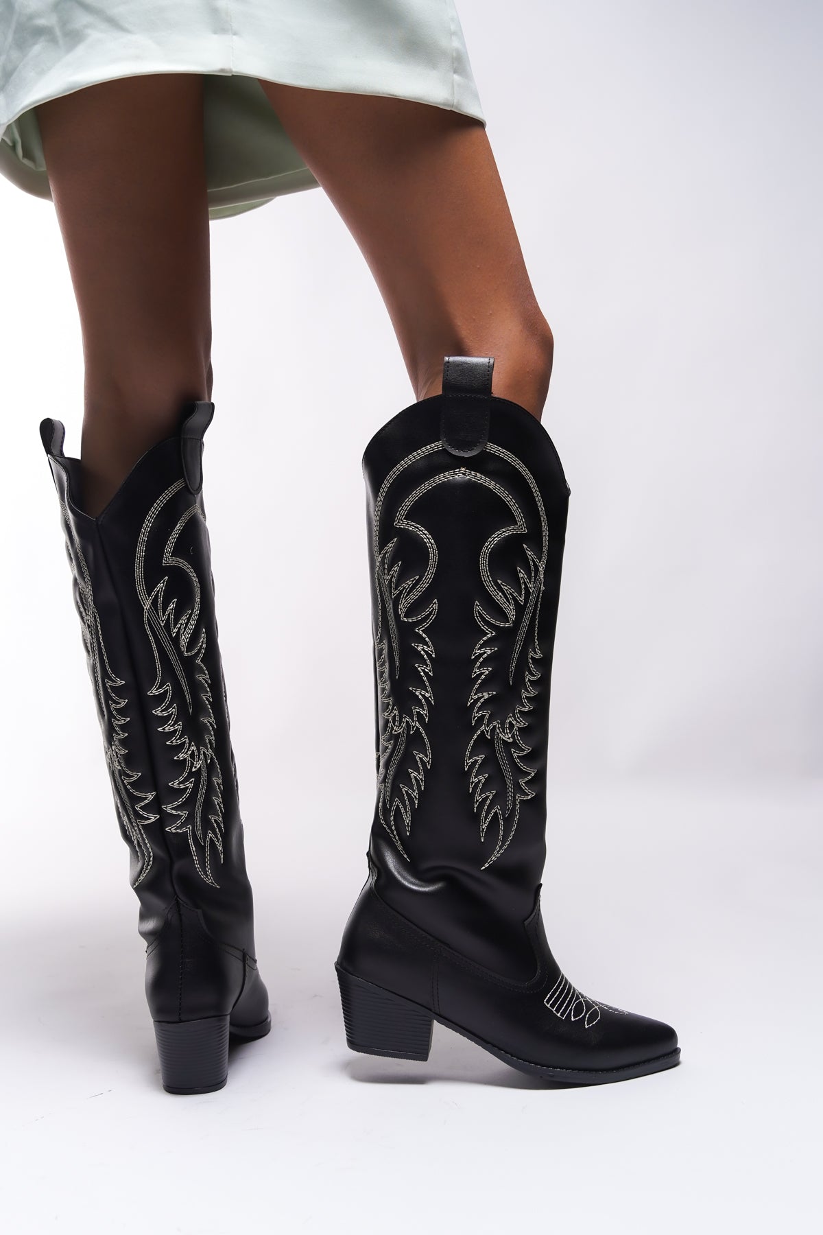 Riccon Zreidira Kadın Nakışlı Western Çizme 001290